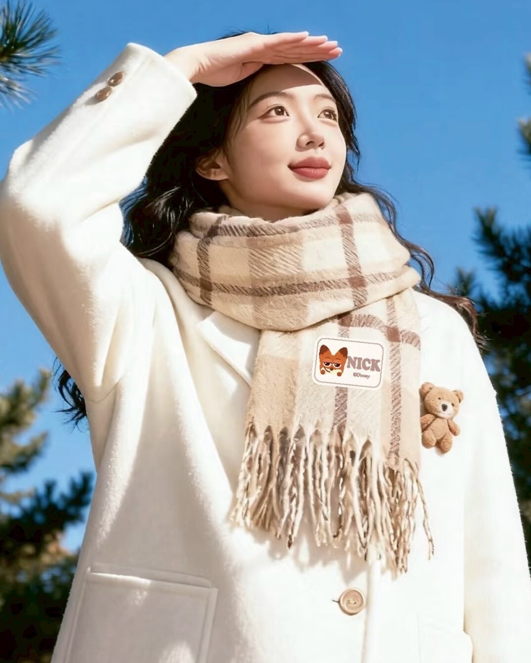 <正版授權>迪士尼 動物方城市 針織圍巾 馬克杯 保暖 尼克 茱蒂