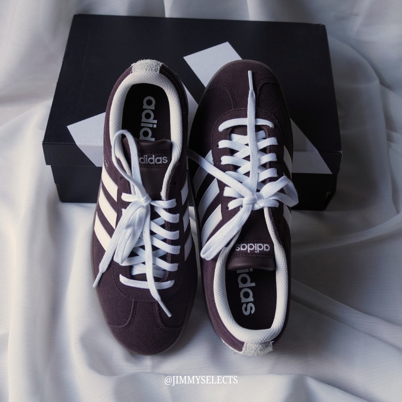 Adidas VL Court 2.0 紅棕色麂皮休閒鞋 | 復古網球風板鞋 JR8318