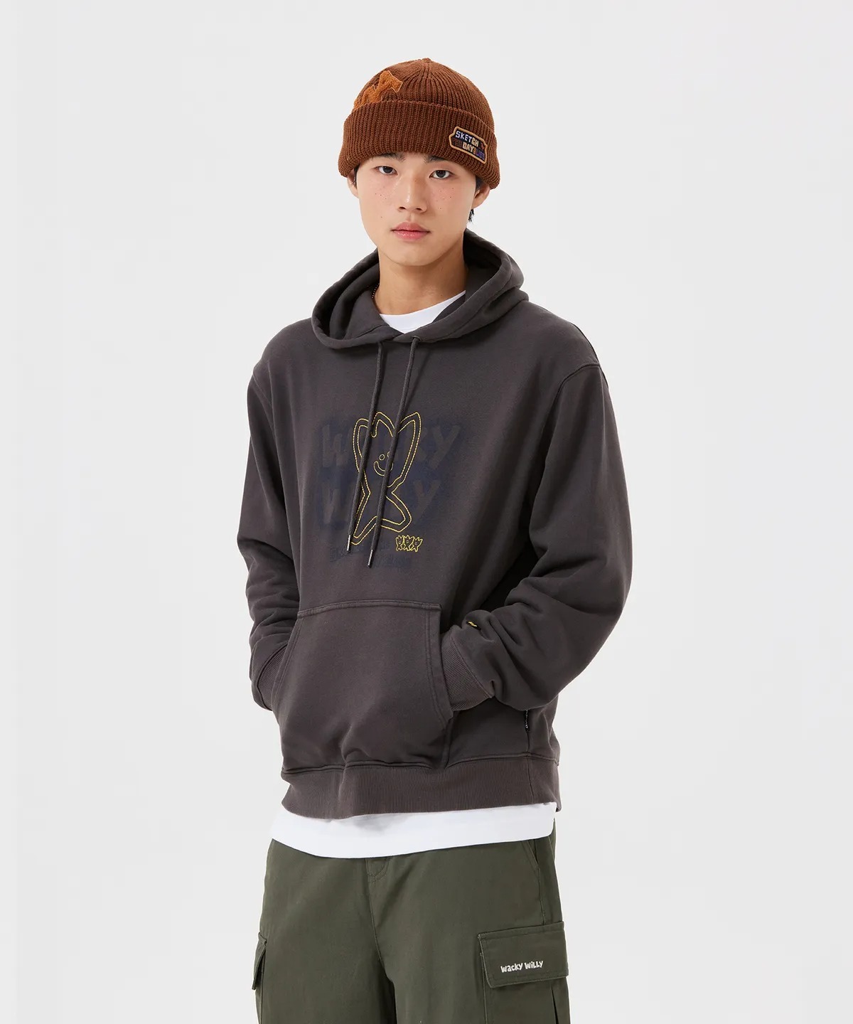 WACKY WILLY Kiki Pigment Graphic Hoodie Sweatshirt