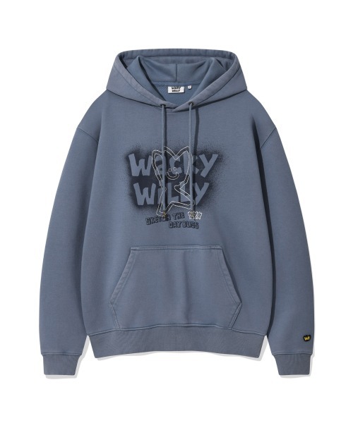 WACKY WILLY Kiki Pigment Graphic Hoodie Sweatshirt