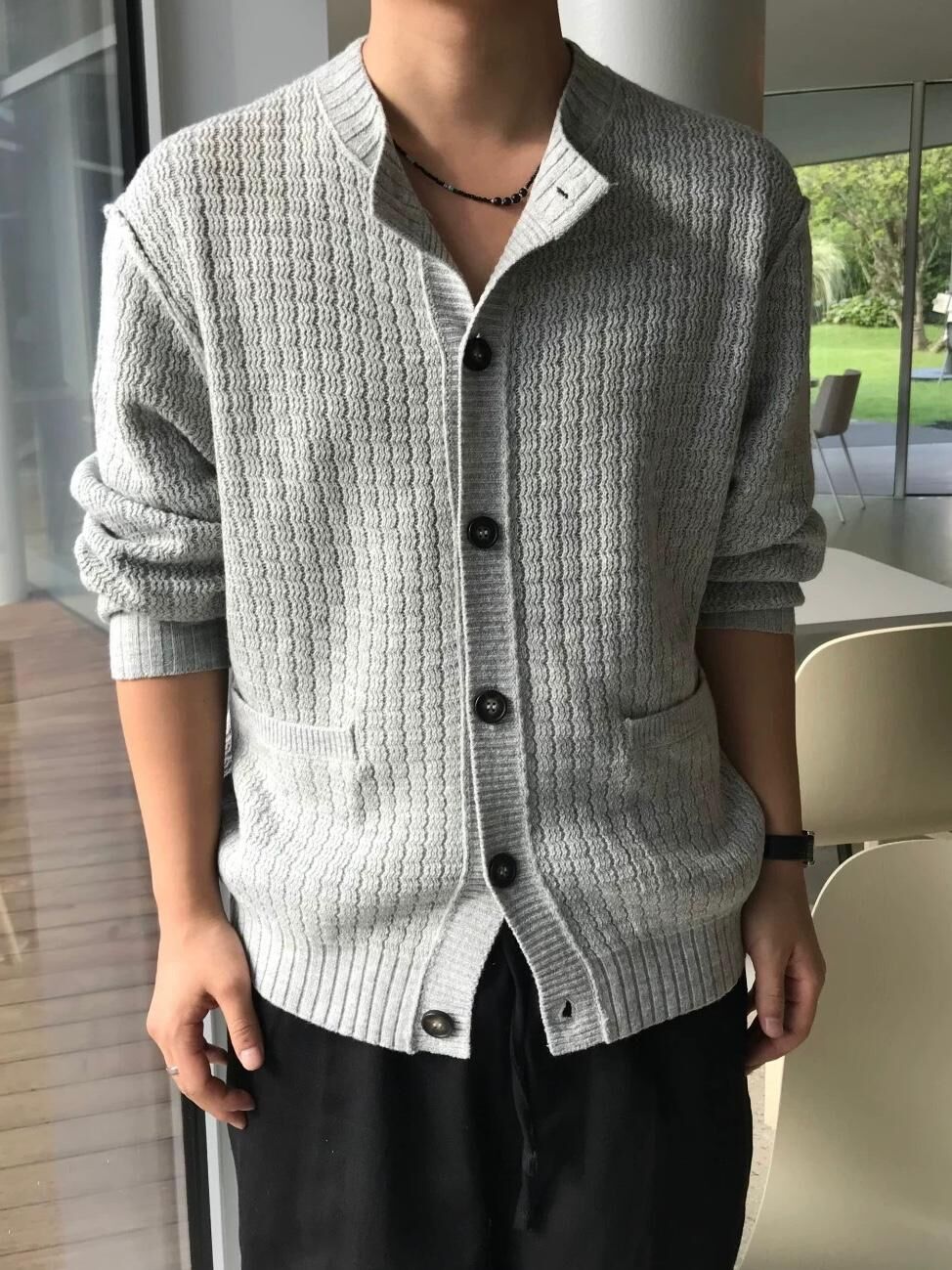 暗紋開胸外套 Tac-0327JK