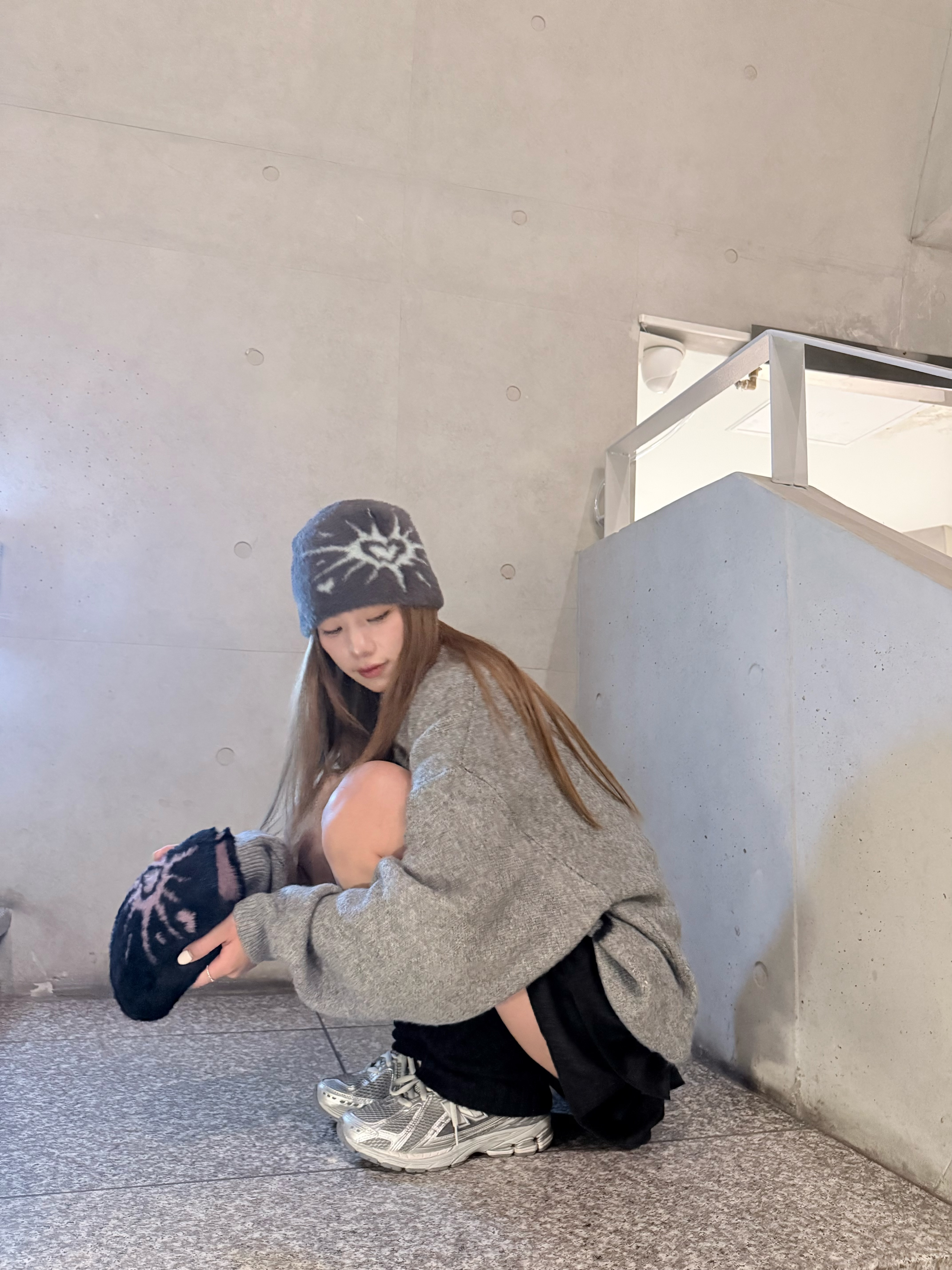 ❥現貨 愛心毛毛冷帽