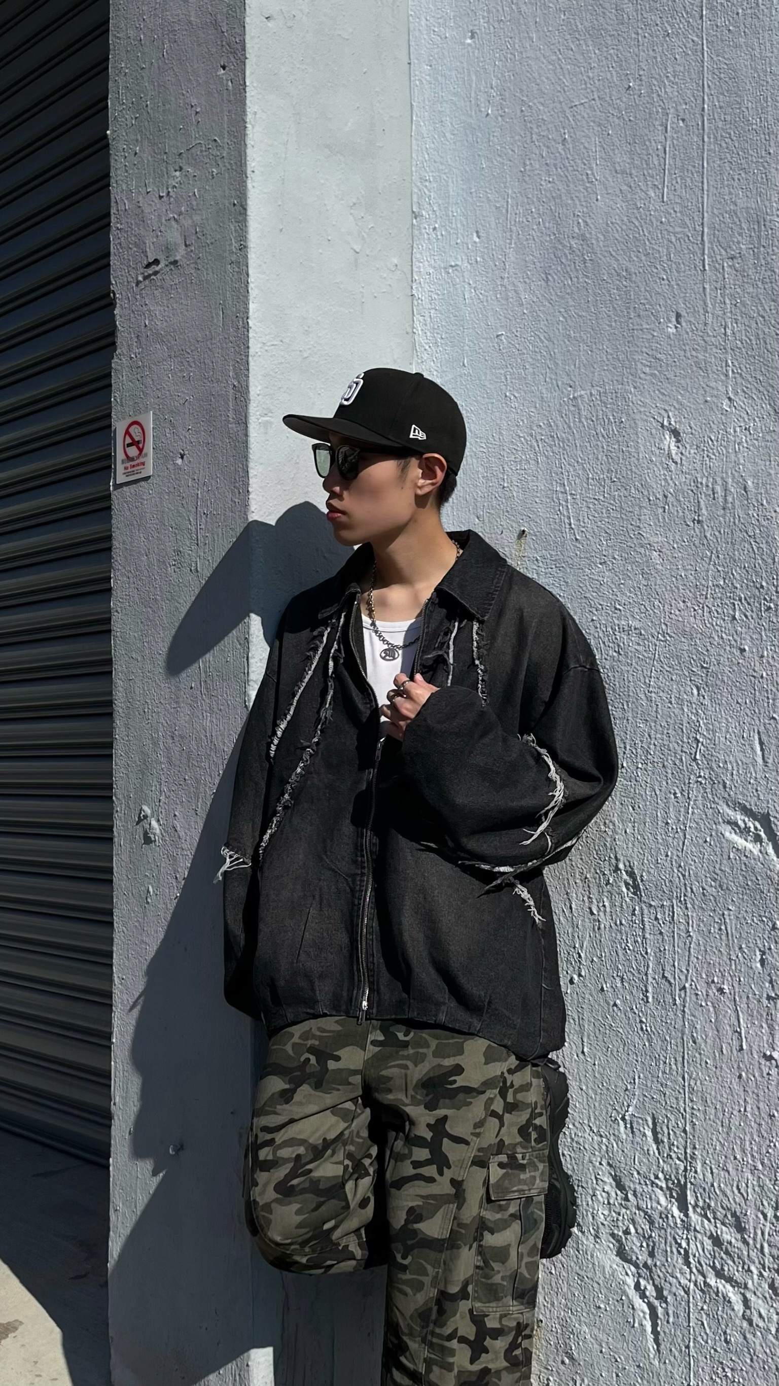 抽繩束口廓形外套