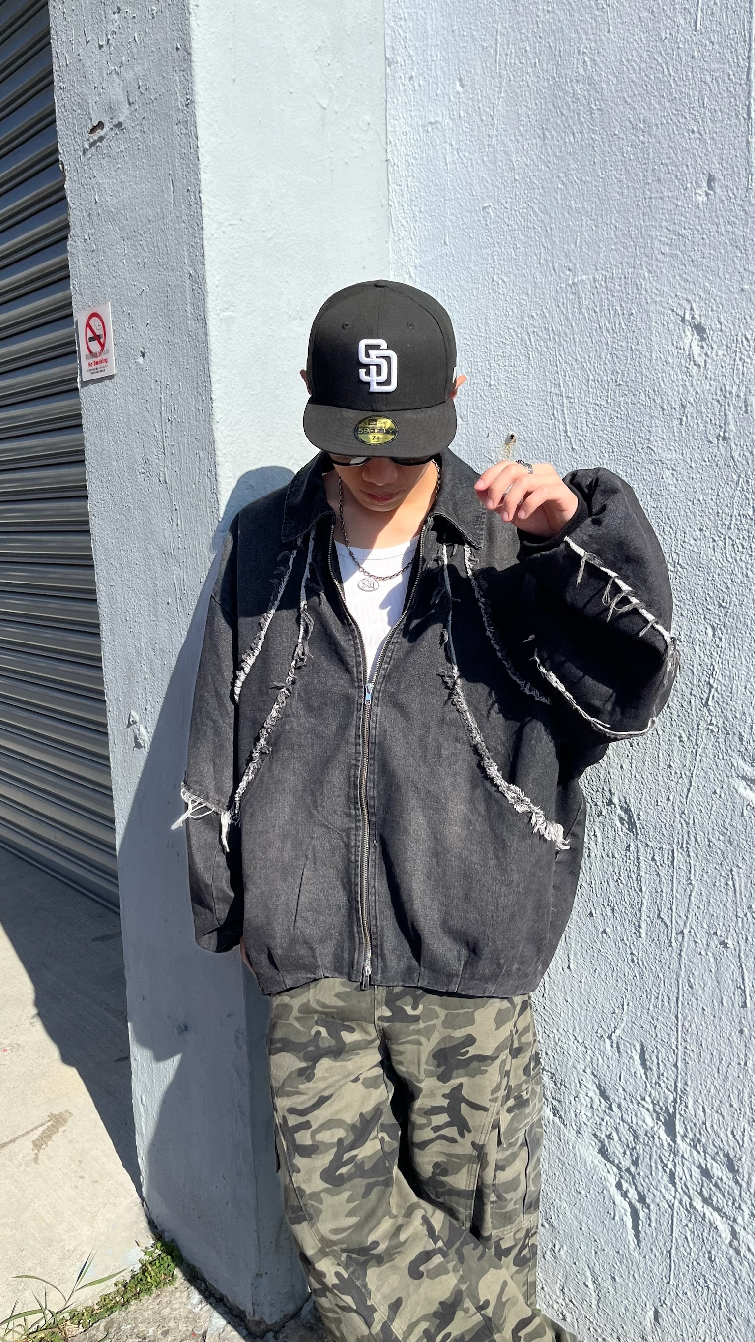 抽繩束口廓形外套