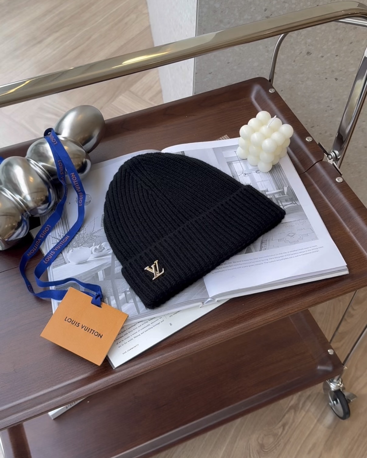 LV｜SPARK 螺紋毛帽 黑色 M77877