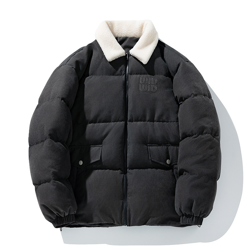 預購 NATURE 復古雪花紋 翻領 休閒麵包外套 刺繡羊羔毛