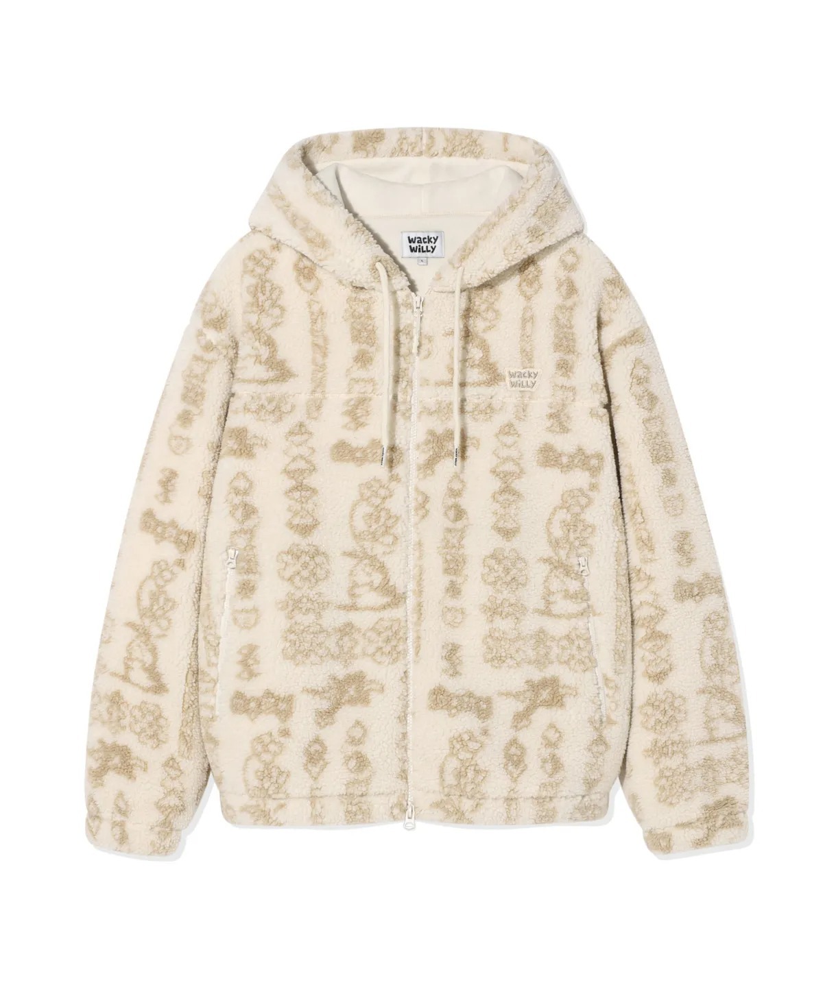 WACKY WILLY Patterned Fleece Hooded Jacket