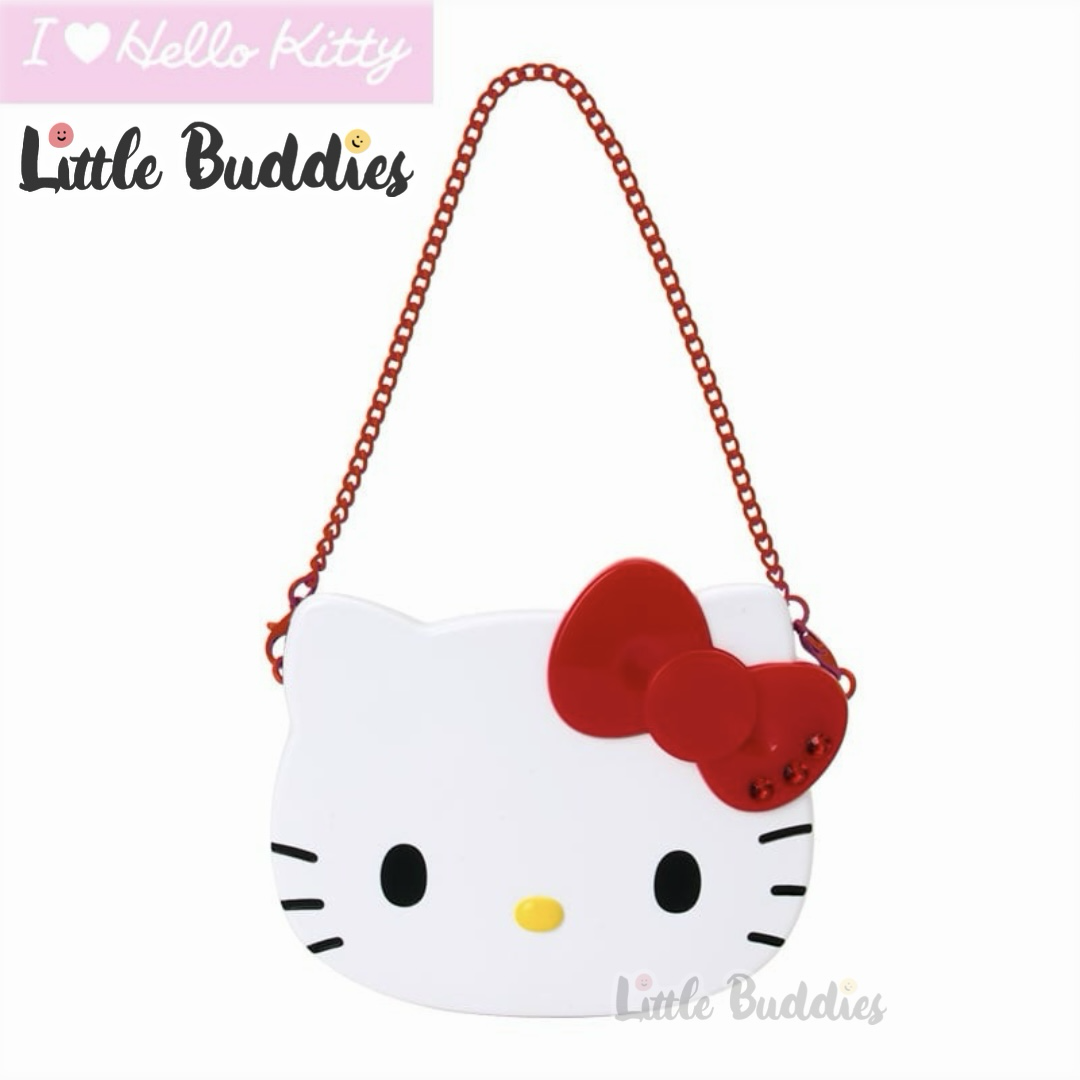 日本 Sanrio I Love Hello Kitty 彩色系列 - 頭形摺鏡連可折鏈帶