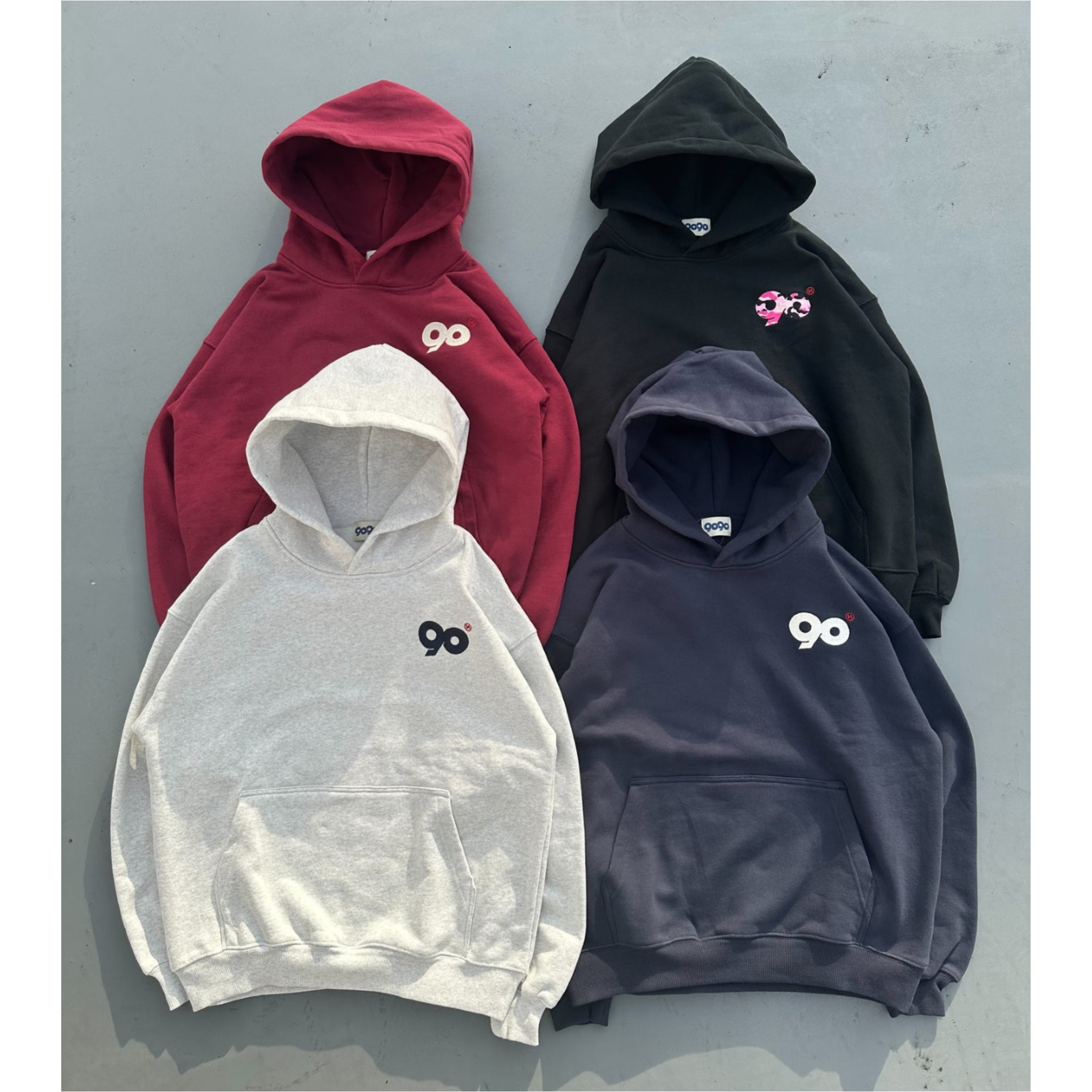 2025AW 9090 90 Logo Original Hoodie 基本款 男女 長袖 連帽 帽T 現貨 NN2133