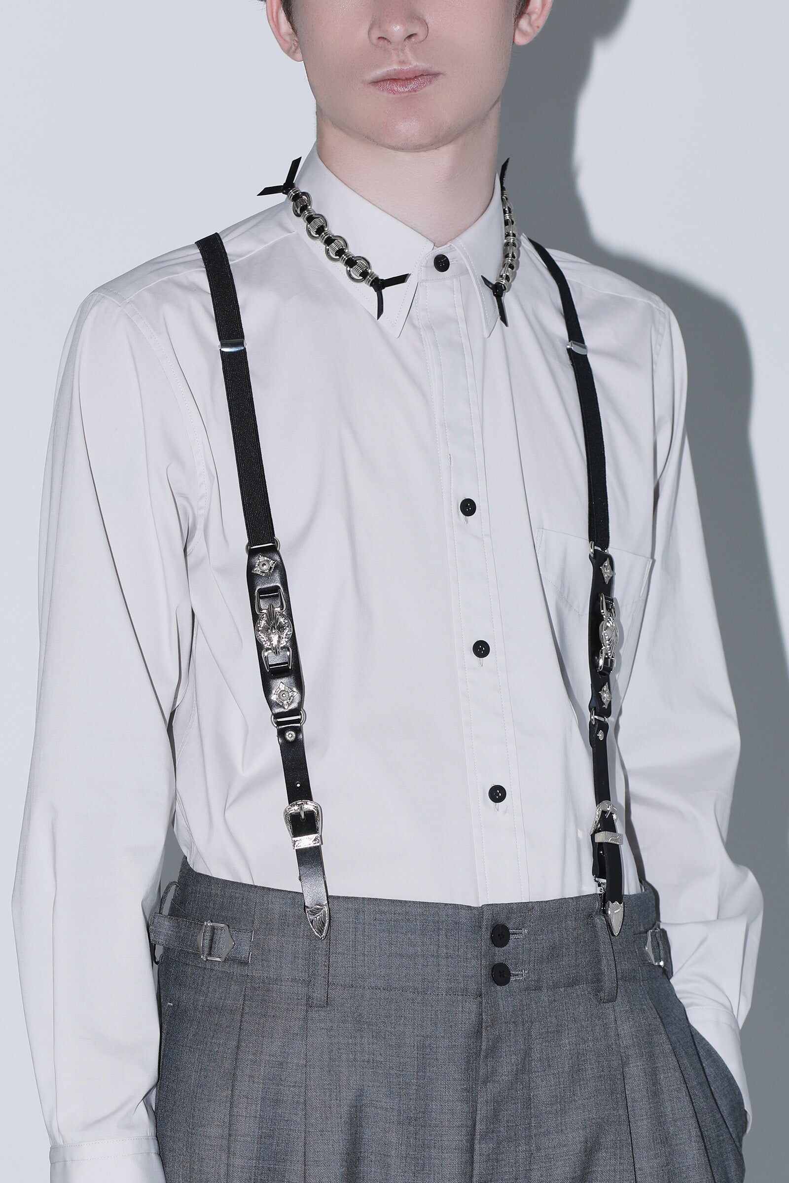 預購┃日本製 TOGA METAL LEATHER SUSPENDERS 金屬 吊帶