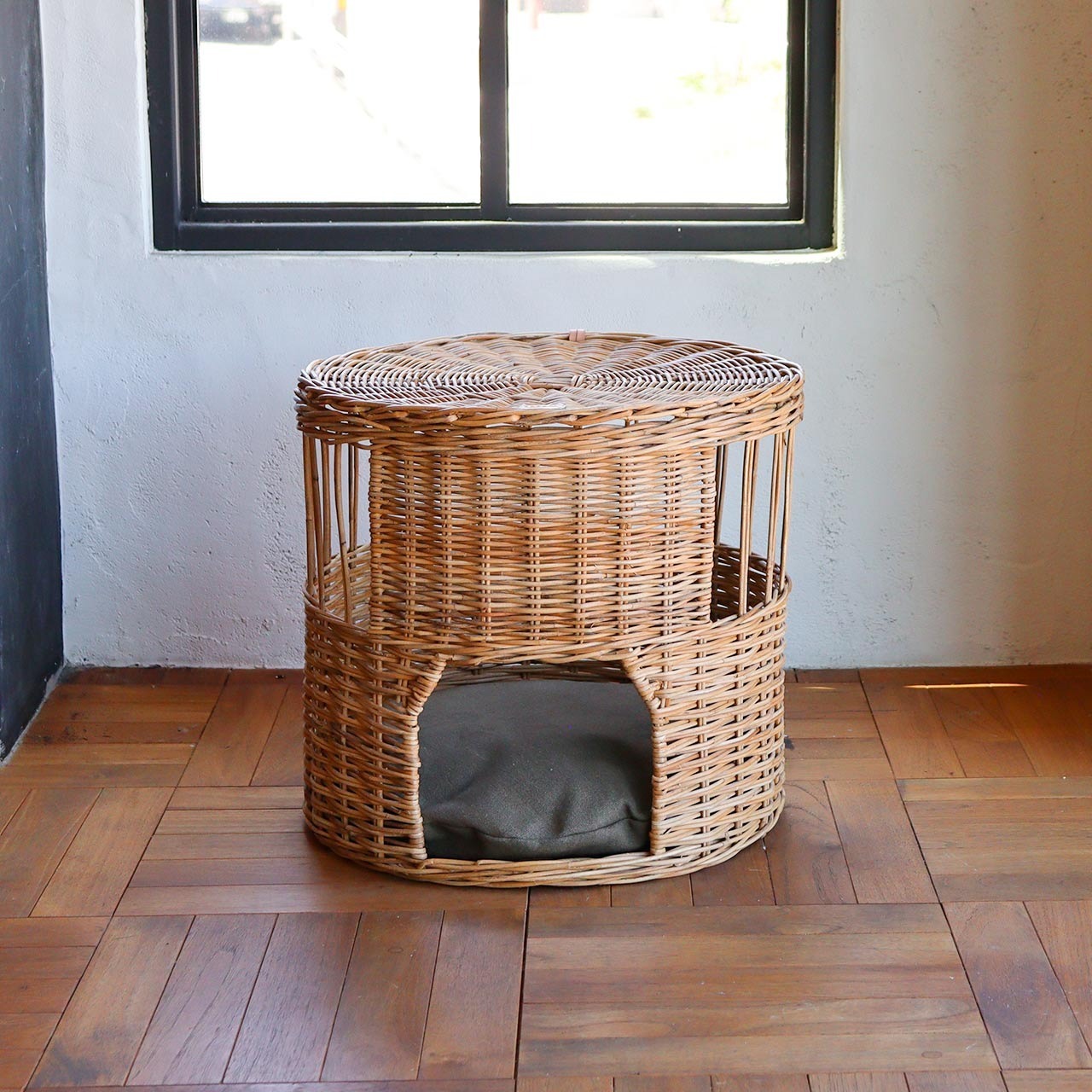 POST-G 藤編圓形貓屋