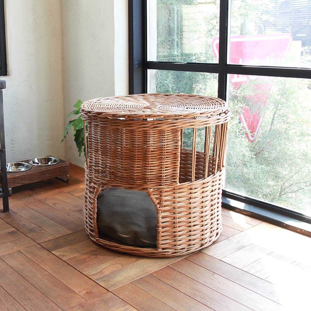 POST-G 藤編圓形貓屋