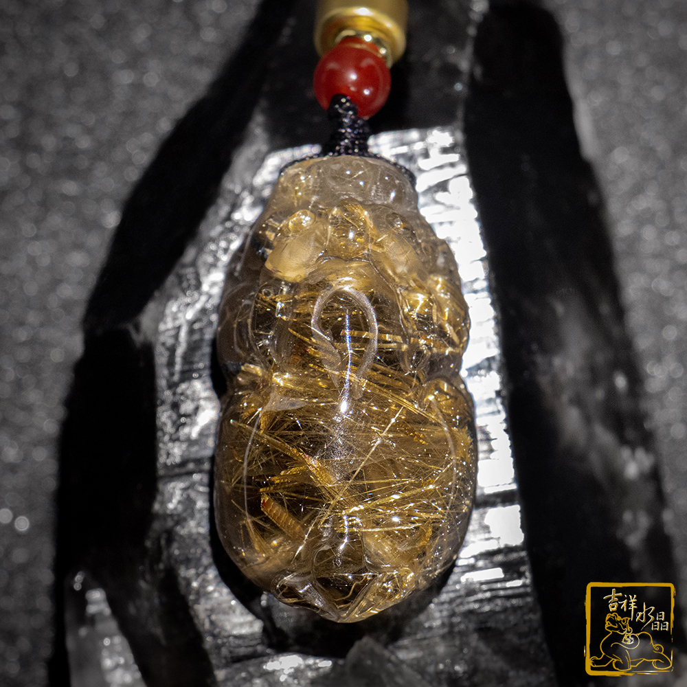 鈦晶貔貅項鍊 21g 招財咬錢