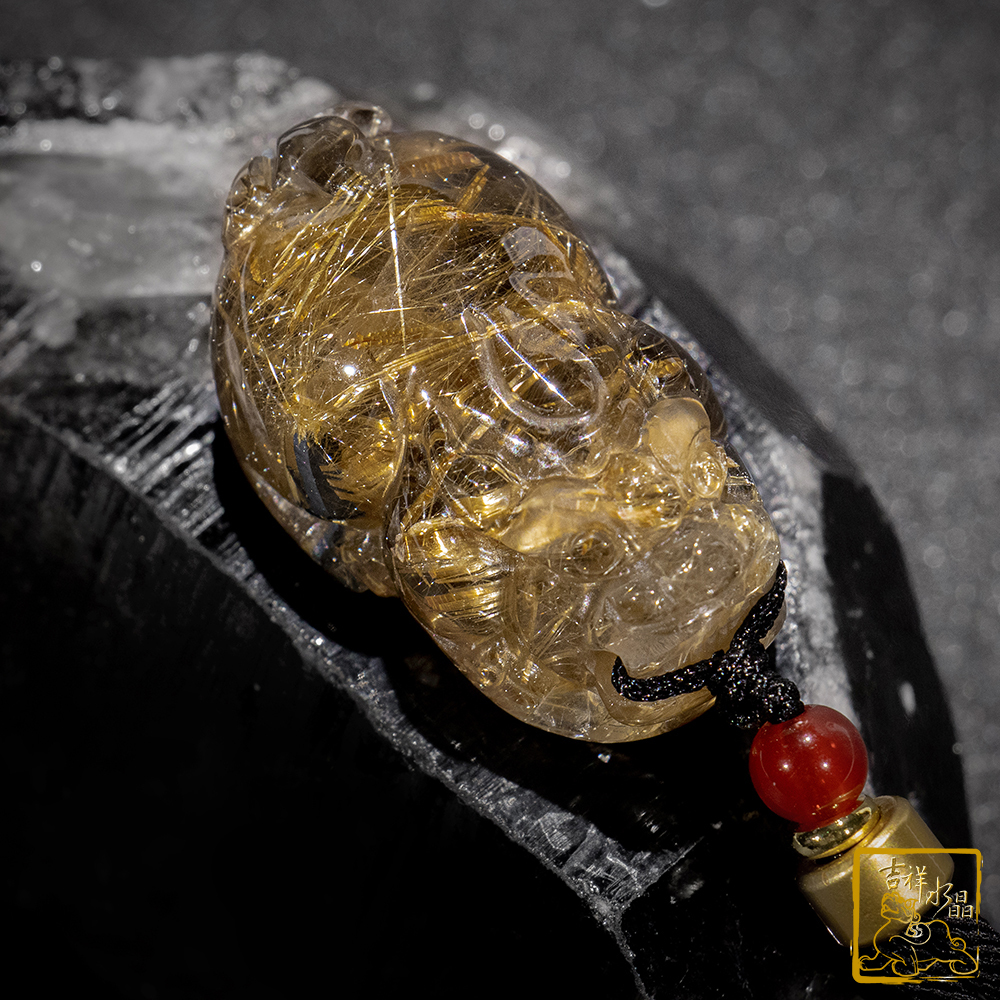 鈦晶貔貅項鍊 21g 招財咬錢