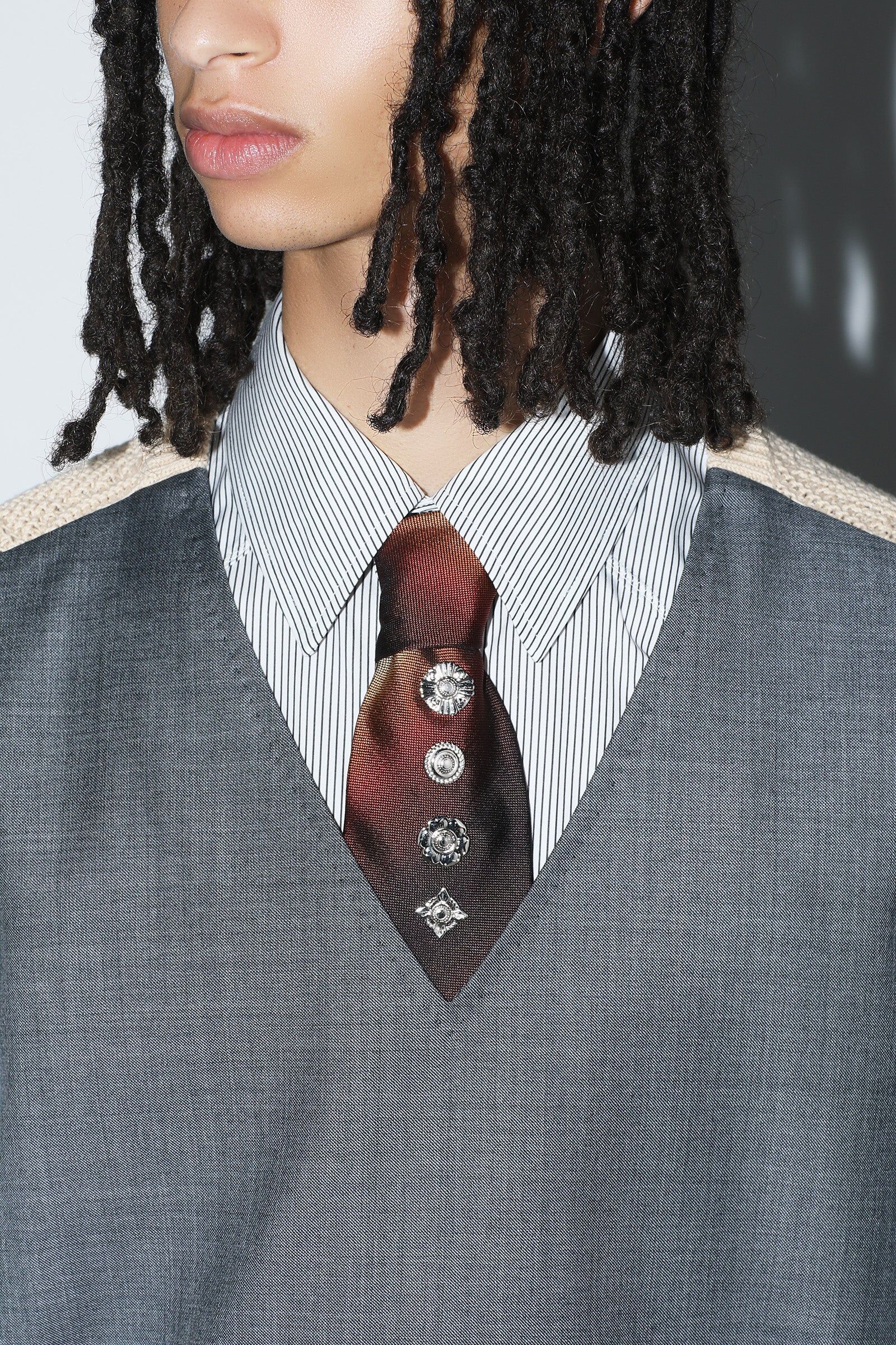 預購┃日本製 TOGA METAL CONCHO TIE ORANGE 領帶