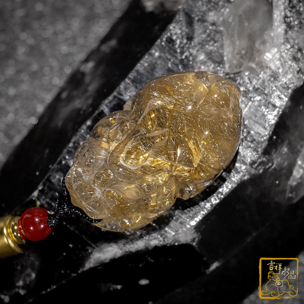 鈦晶貔貅項鍊 18g 招財咬錢