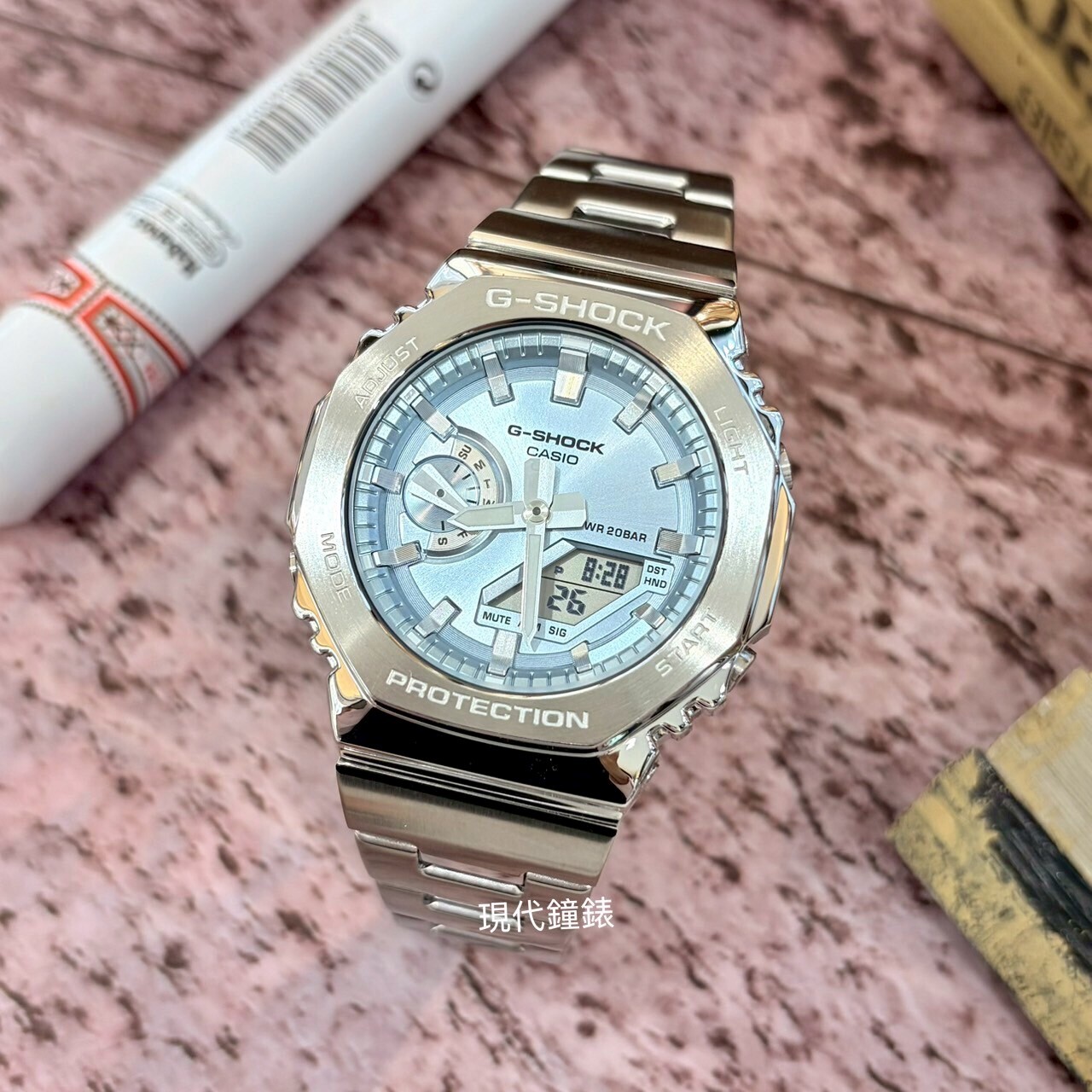 【G-SHOCK】八角雙顯示電子錶 GM-2110D-2A 44.4mm 現代鐘錶