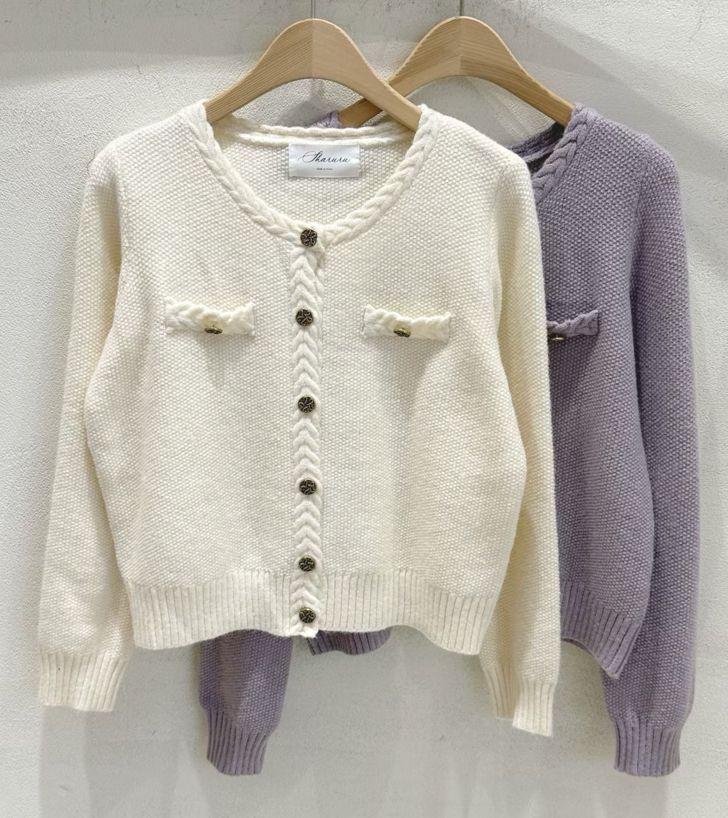 SU5307 麻花包邊外套