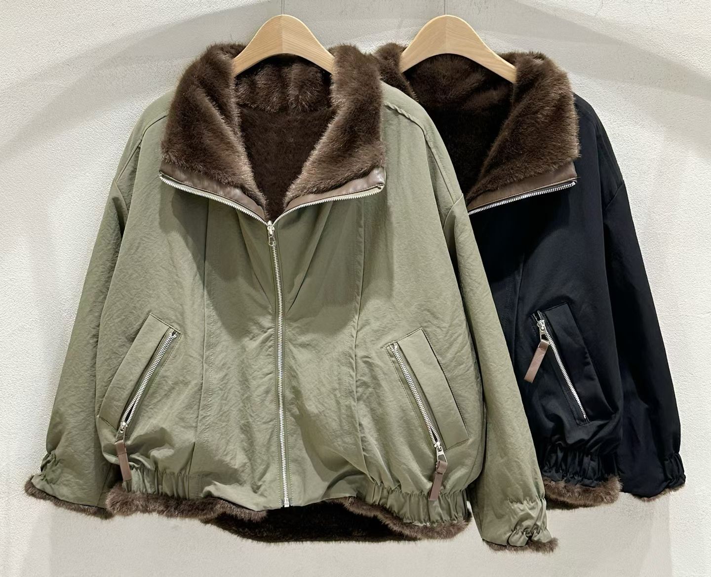 SU5308 內毛毛拉鍊外套