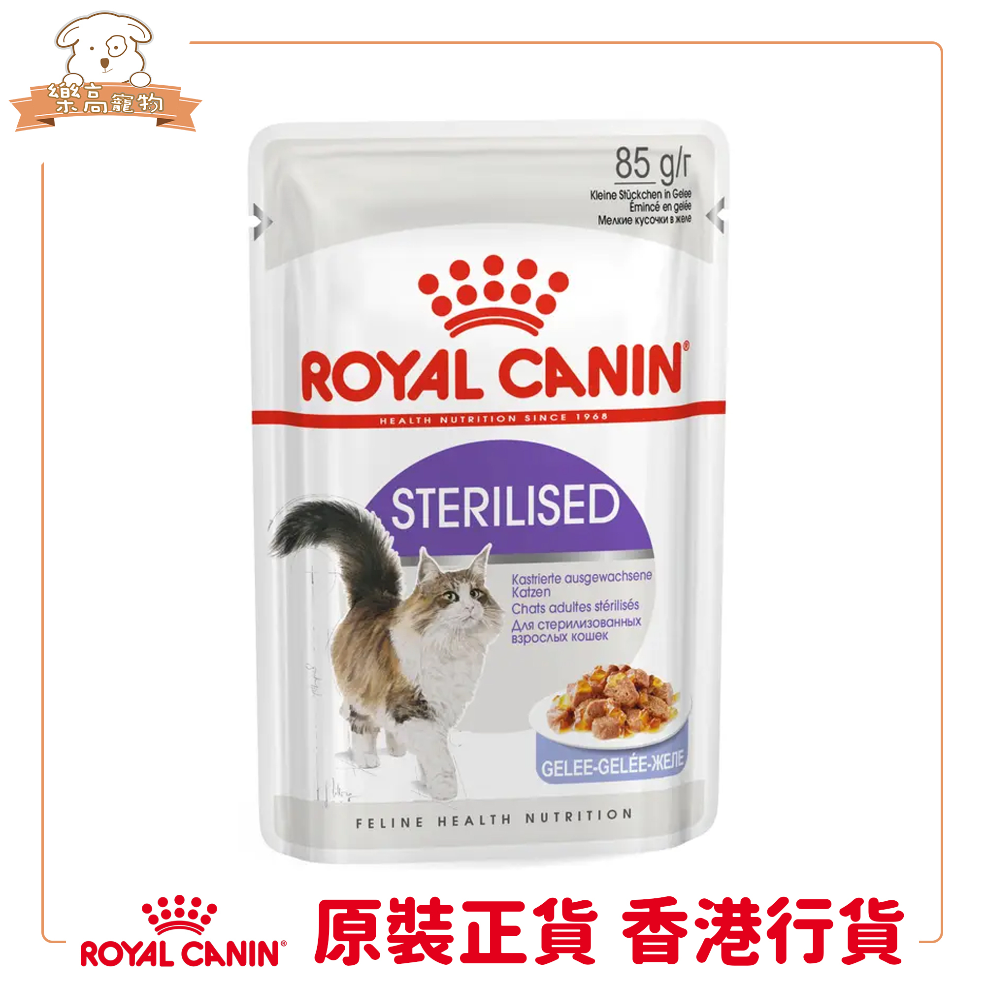 Royal Canin FHN 絕育成貓營養主食濕糧（啫喱）【85gx12包】