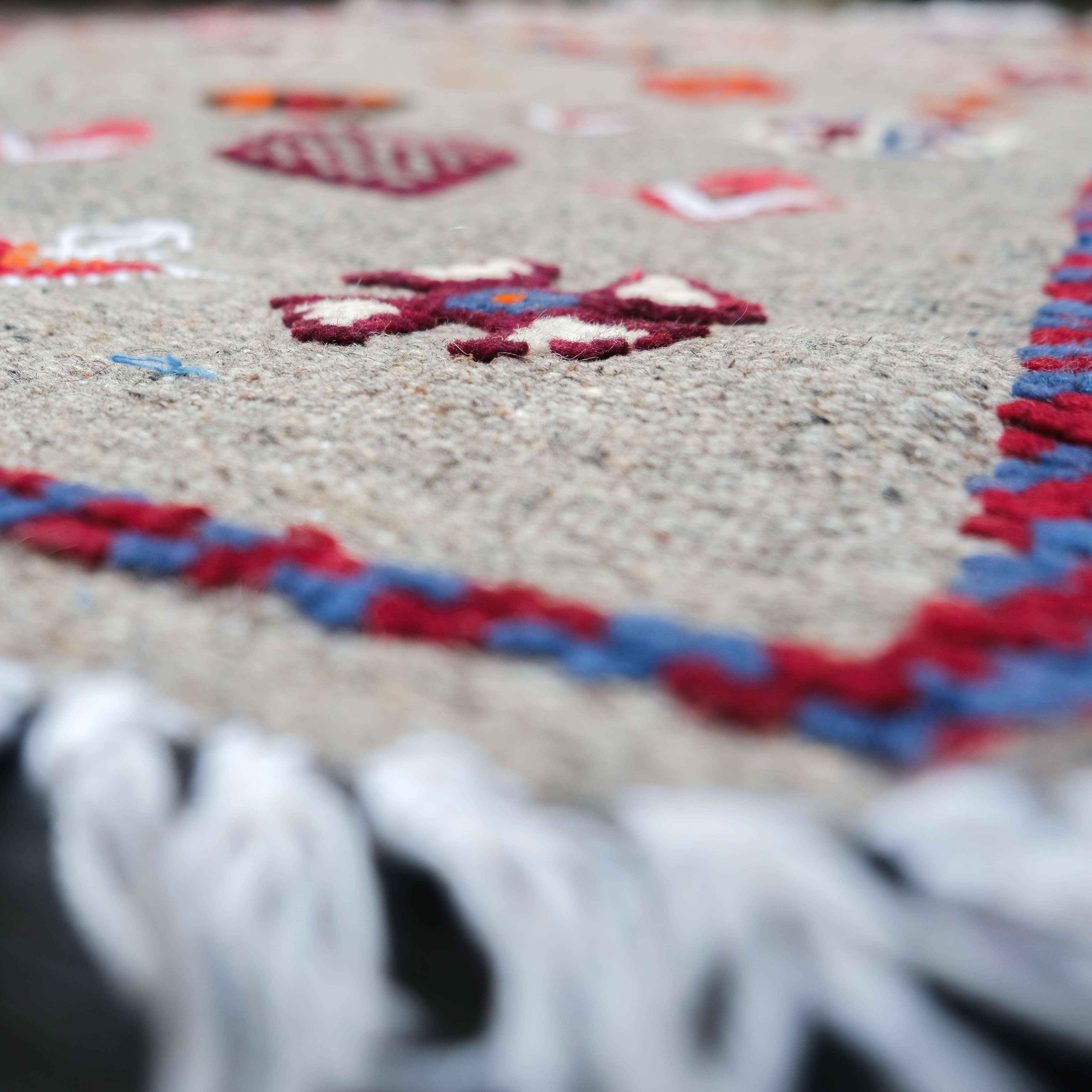 北非傳統手織地毯｜Kilim 灰｜摩洛哥