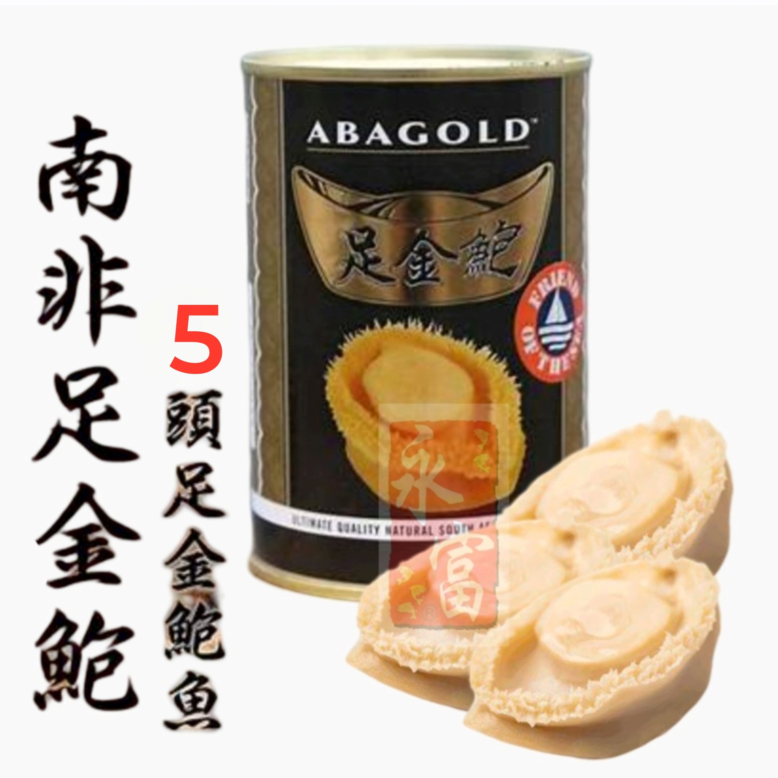 南非足金鮑魚-5頭