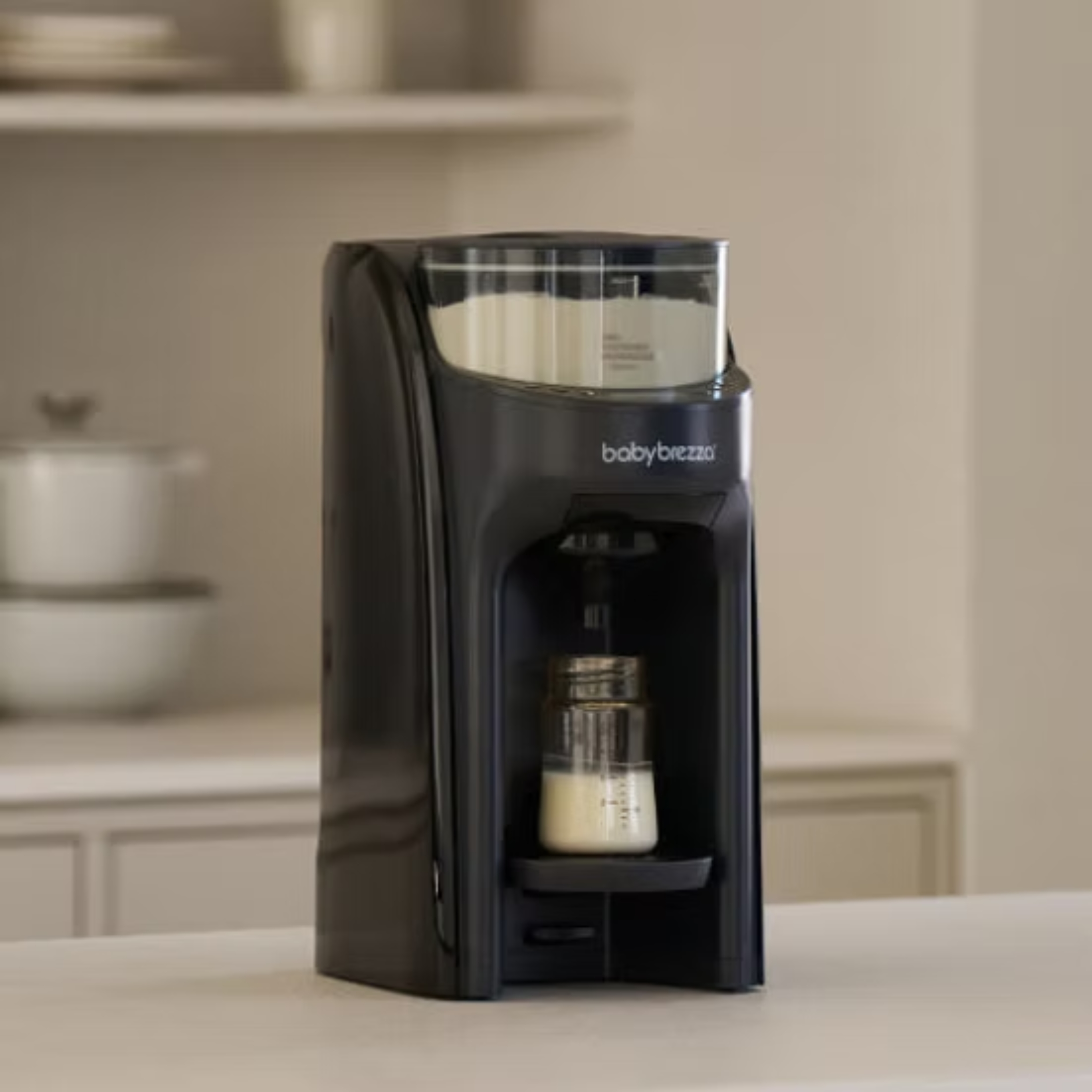美國BabyBrezza 自動泡奶機數位版- 霧黑｜俏媽咪親子生活館