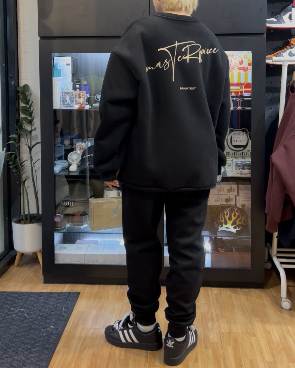 純棉休閒寬鬆束口長褲 PANTSBK001