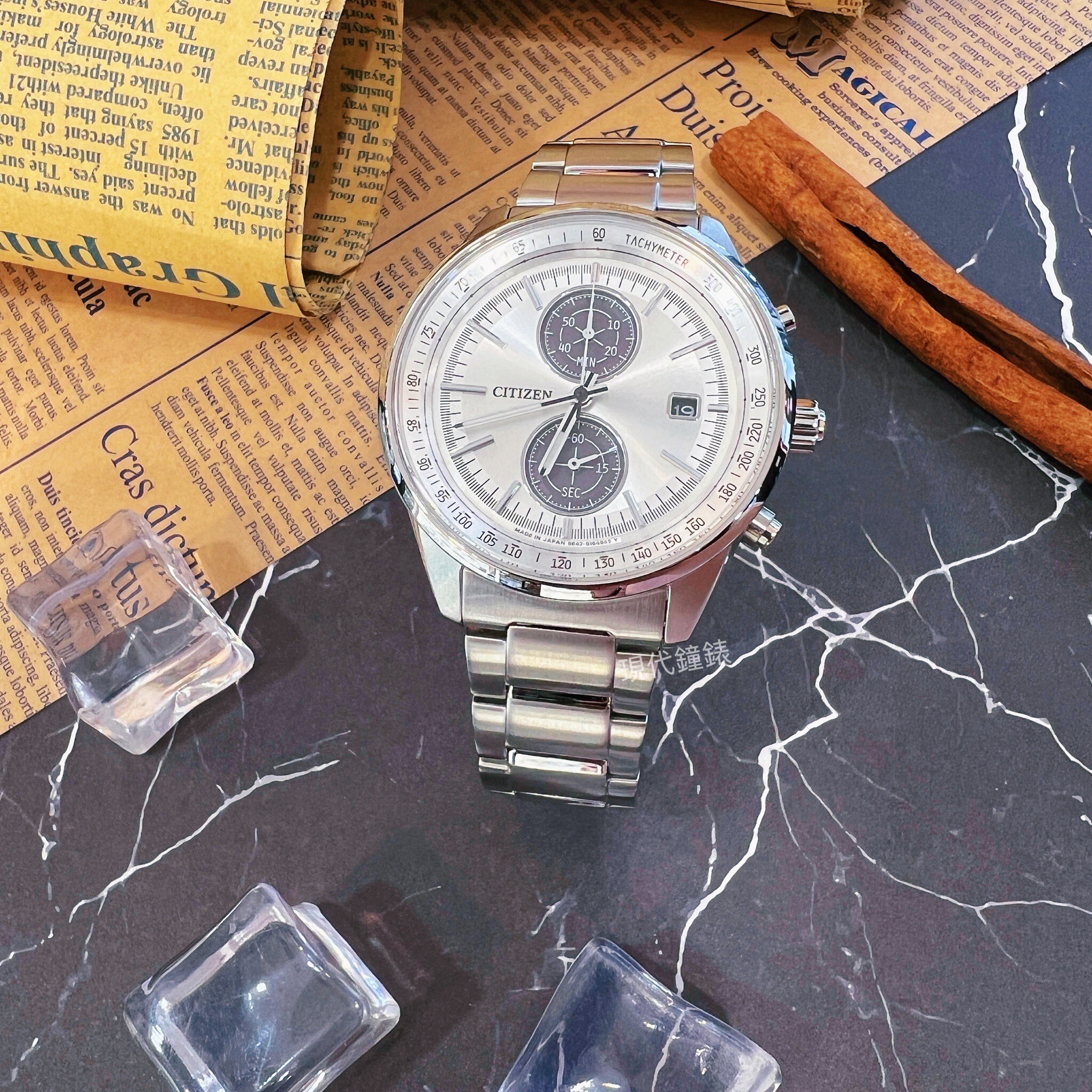 【CITIZEN 星辰】兩眼計時光動能腕錶CA7030-97A 41mm 現代鐘錶