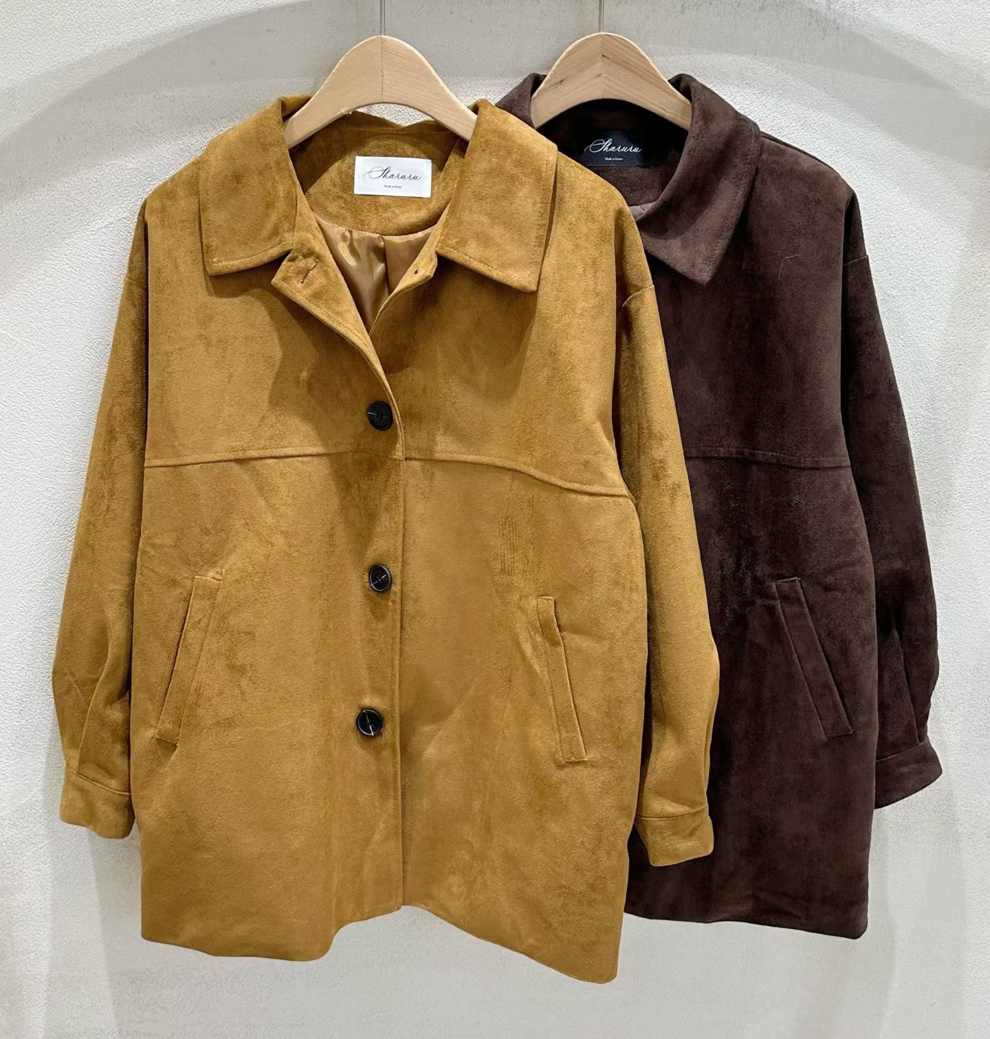 SU5327 麂皮大衣外套