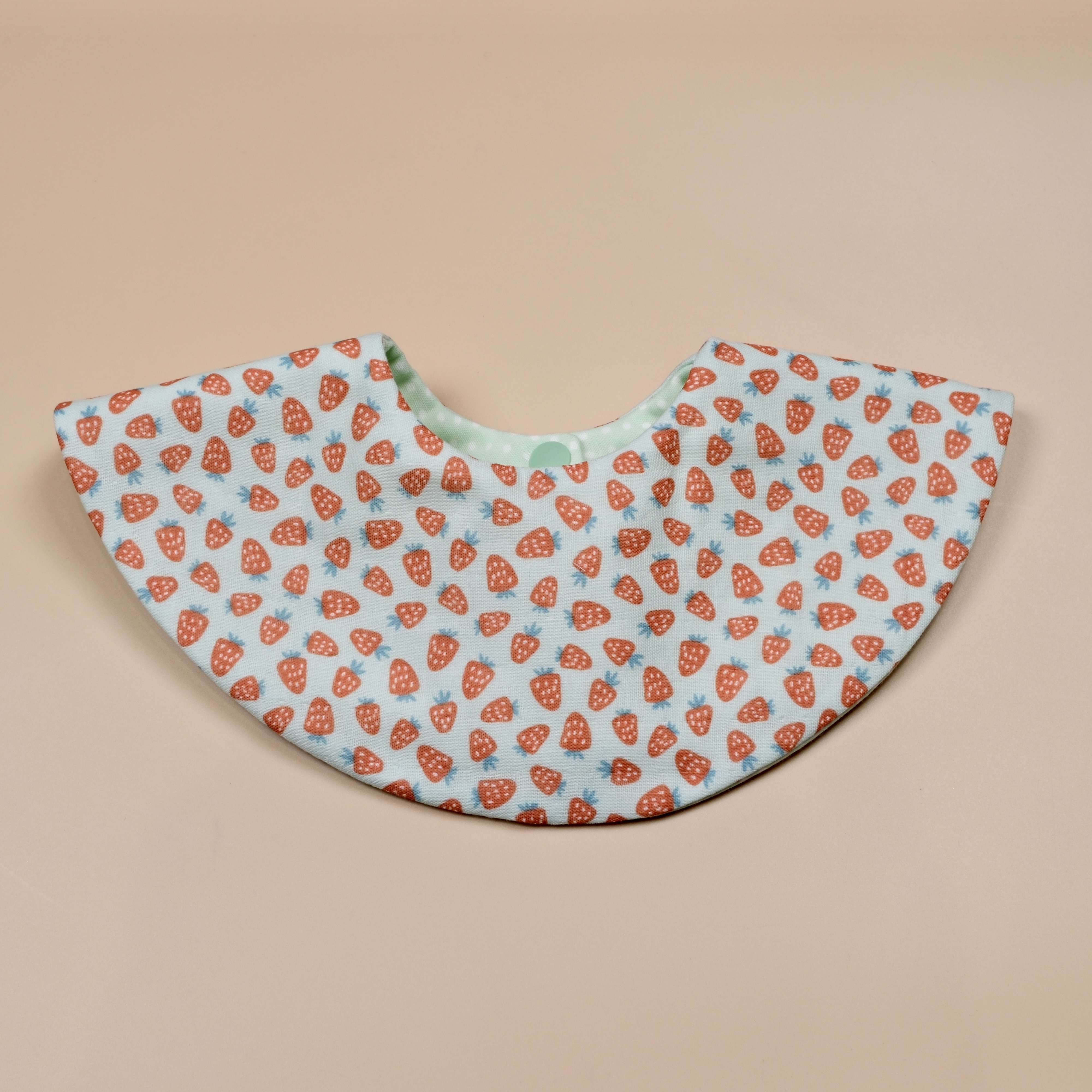 甜甜圈二重紗圍兜兜 ✤ 迷你草莓 綠色 ✤