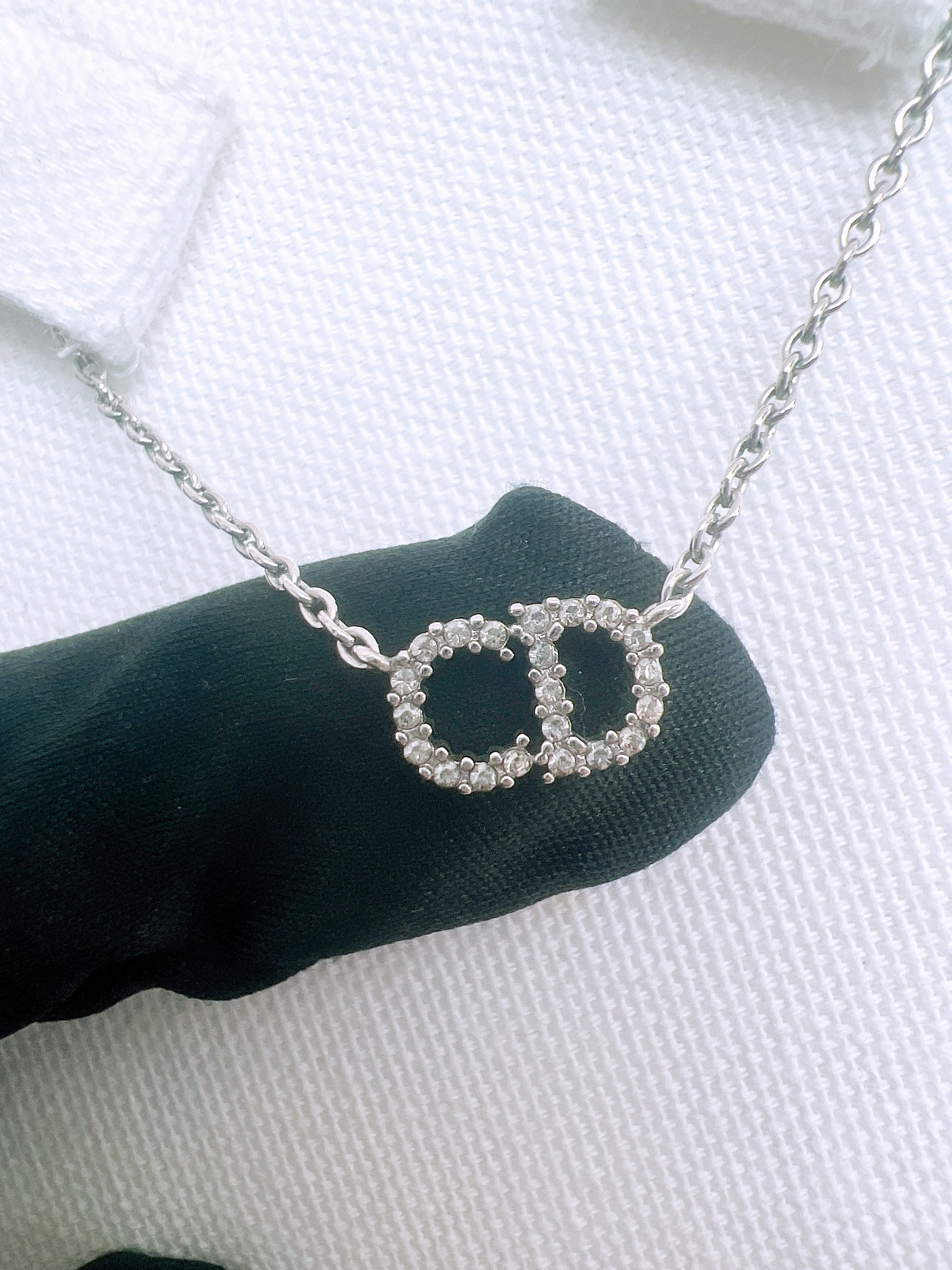 Dior clair d lune CD necklace silver