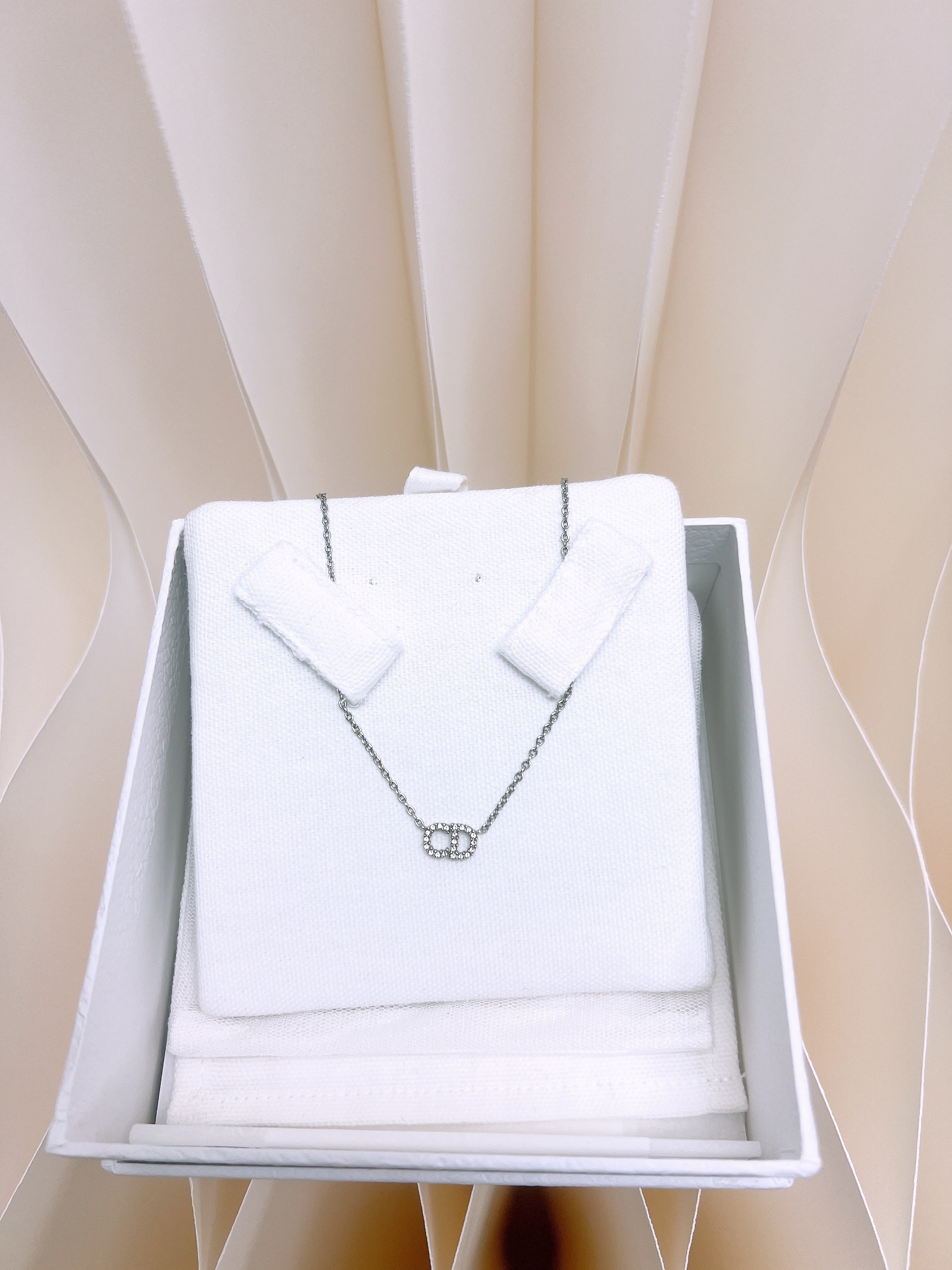 Dior clair d lune CD necklace silver