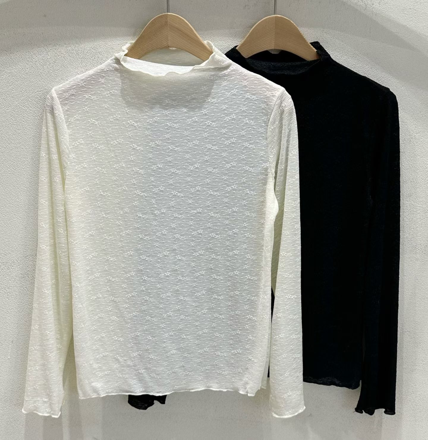 SU5346 高領蕾絲長袖上衣