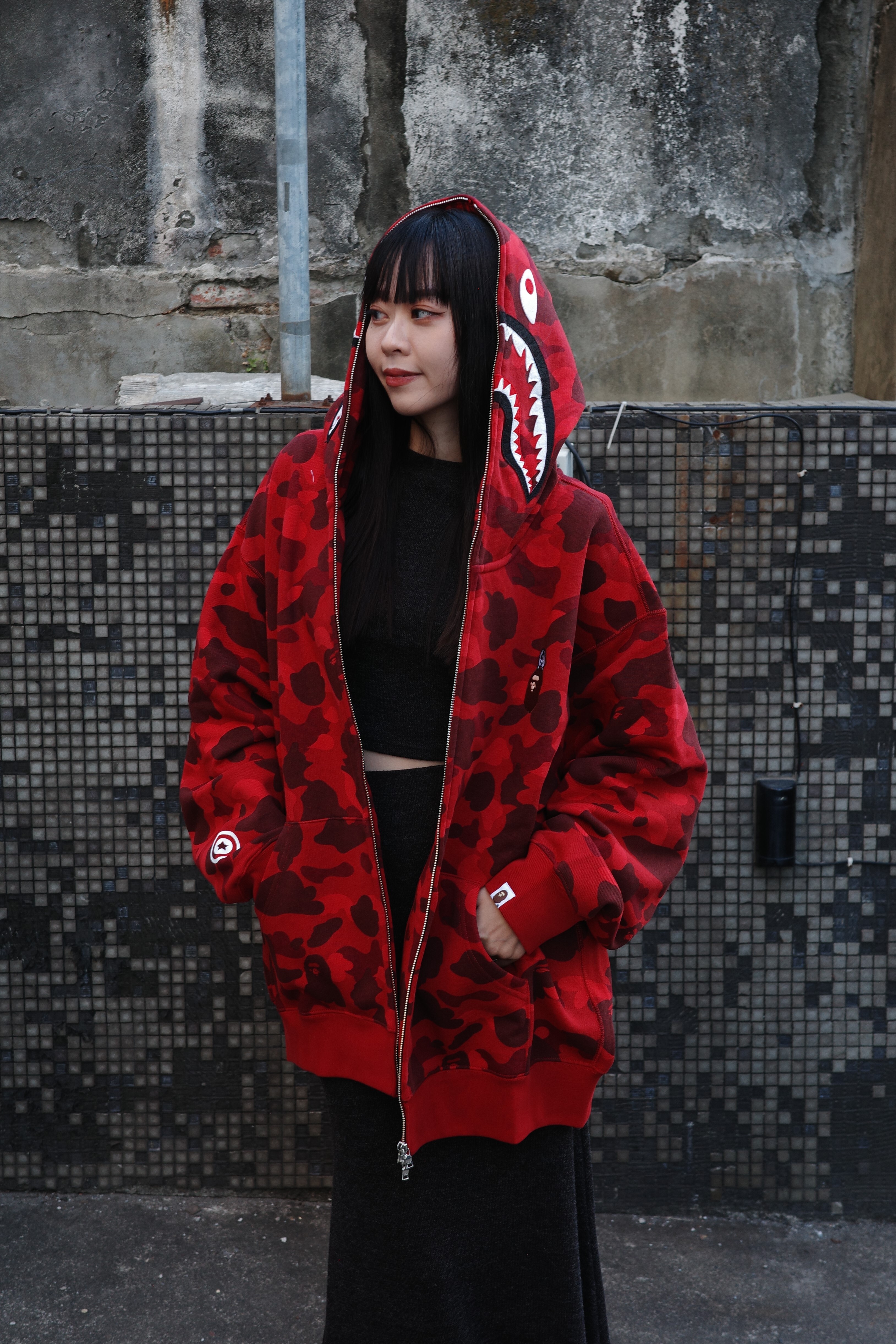 Bape x Stray Kids 聯名 Stray Kids 聯名款 FW25 迷彩動物圖案鯊魚連帽外套 1L73-115-915 / 0ZXSWM915151P