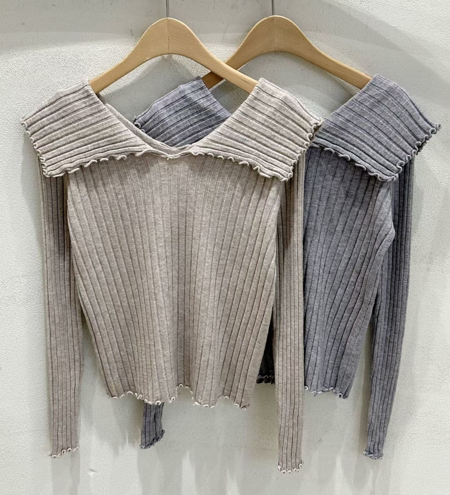 SU5353 荷葉邊水手領上衣