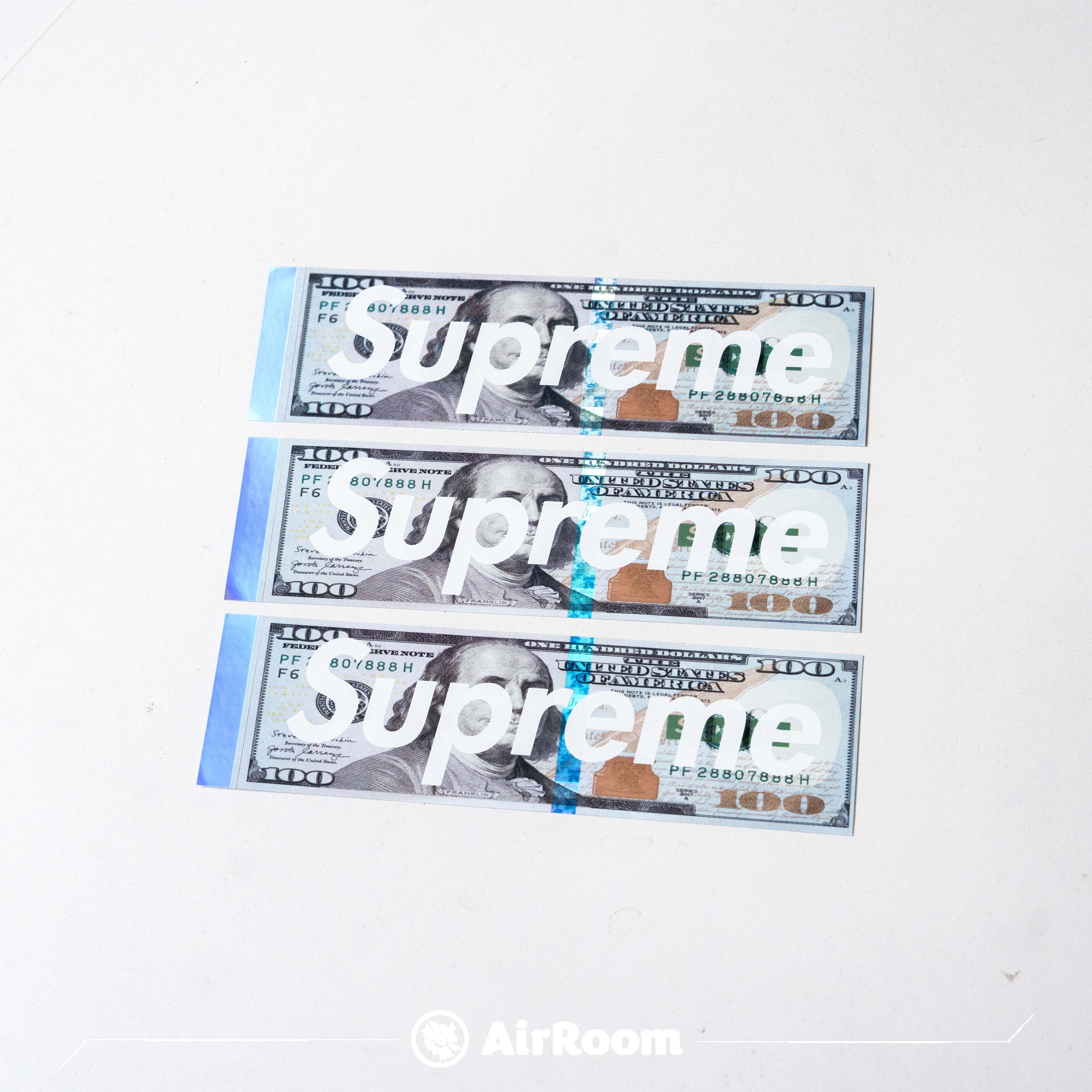 Supreme Money Box Logo Sticker 美金 貼紙 現貨