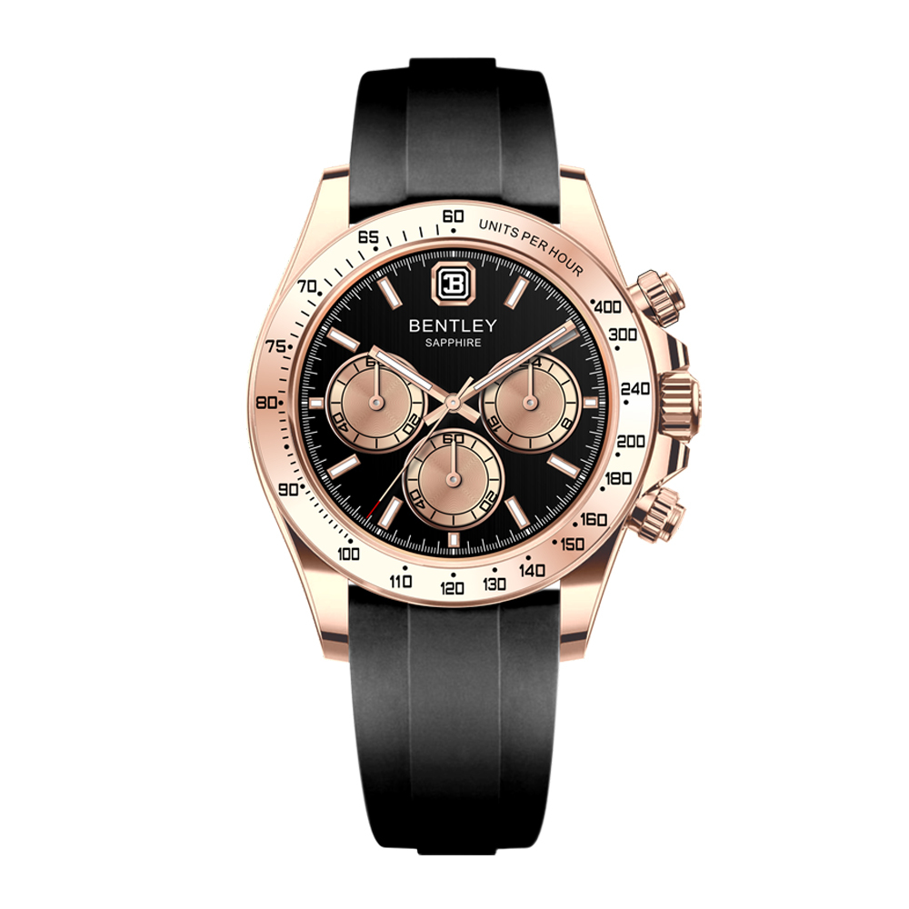 【BENTLEY 賓利】THE ASTRA星耀系列 BL-22 強奢 真三眼 夜光 矽膠 石英 手錶