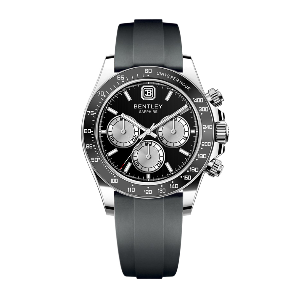 【BENTLEY 賓利】THE ASTRA星耀系列 BL-22 強奢 真三眼 夜光 矽膠 石英 手錶