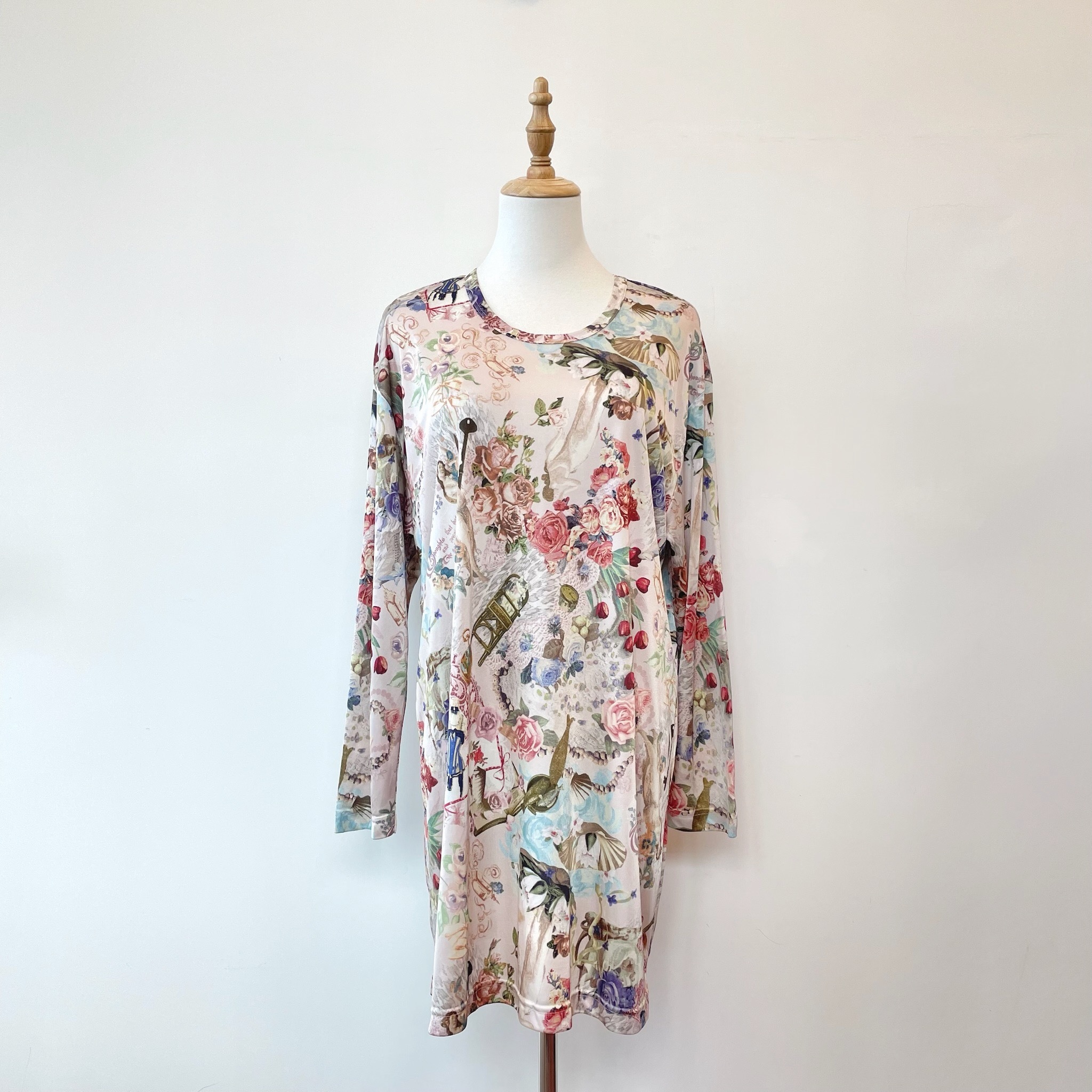 日本製花間夢語長身古著上衣