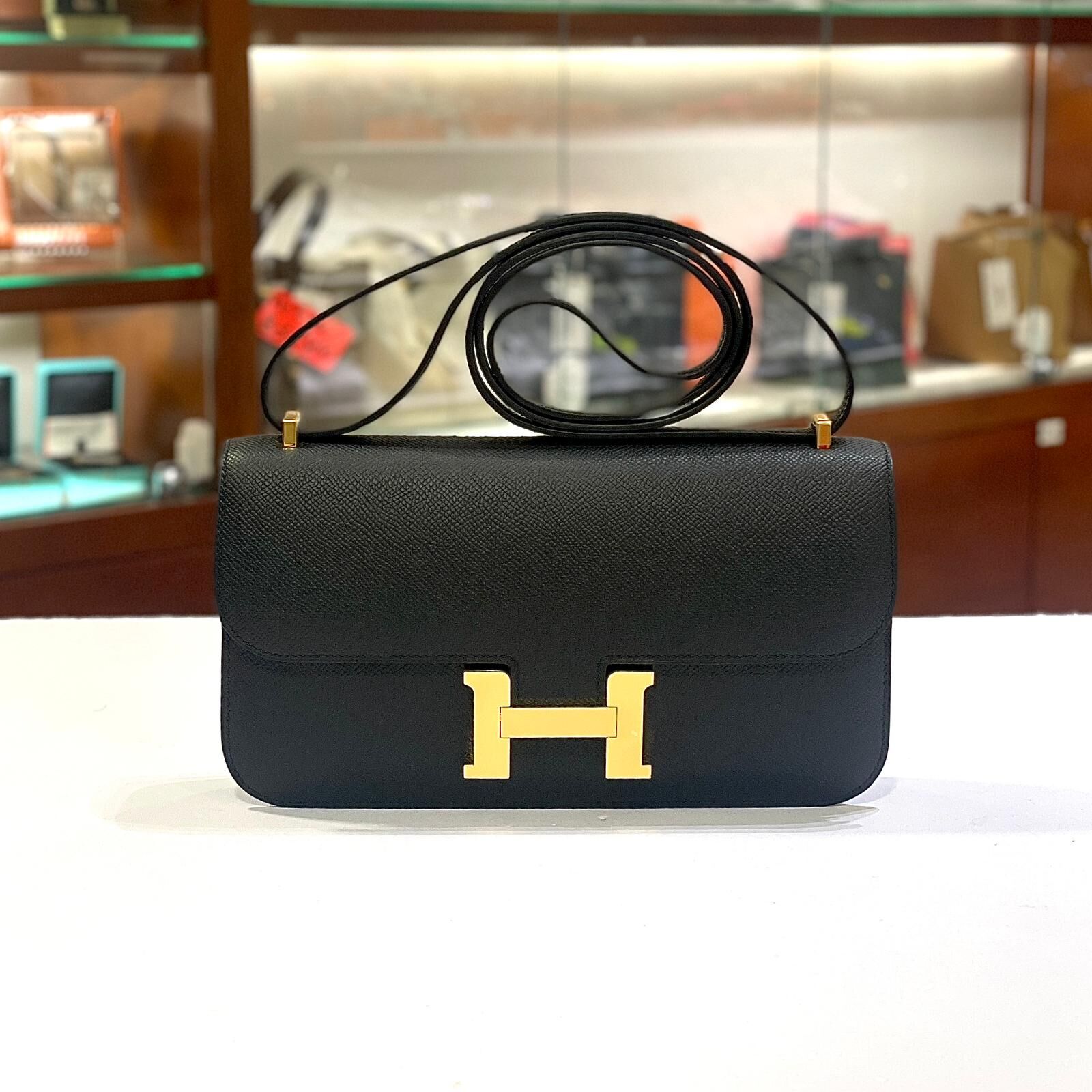 全新HERMES CONSTANCE ELAN K刻 黑色金扣 EPSOM皮 89 NOIR #BRAND NEW #香榭站正品