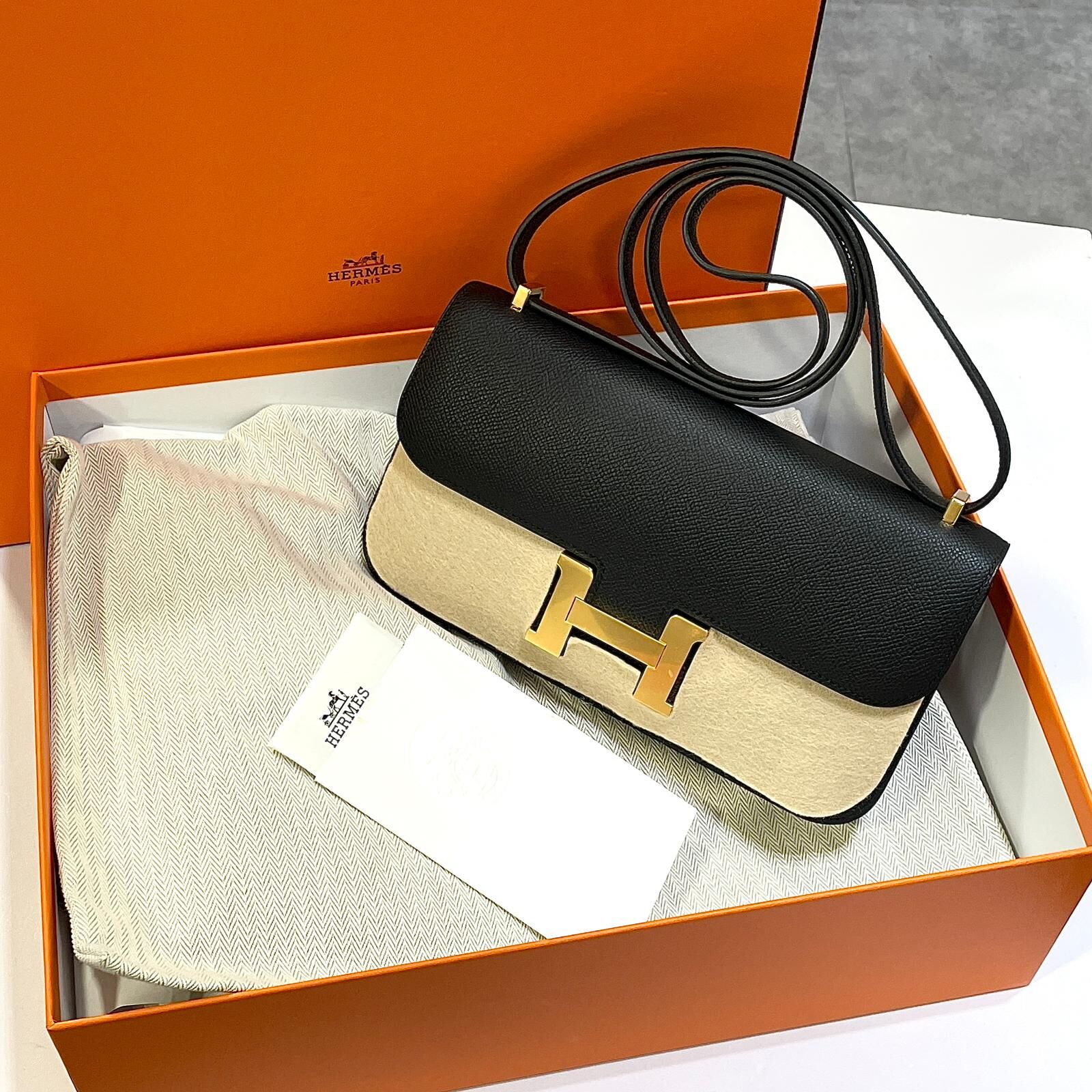全新HERMES CONSTANCE ELAN K刻 黑色金扣 EPSOM皮 89 NOIR #BRAND NEW #香榭站正品