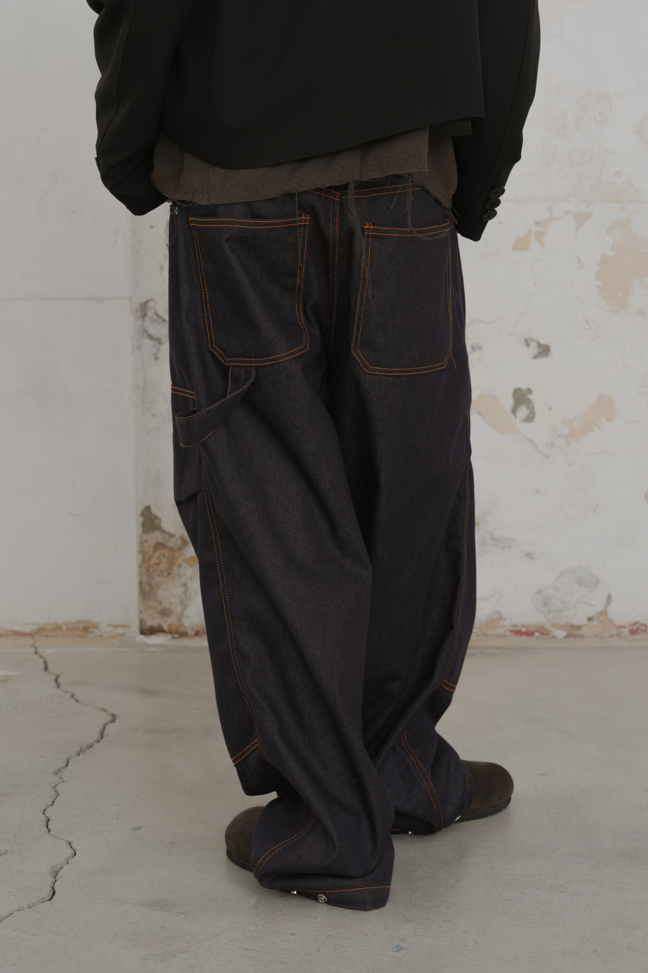 Double Knee Parachute Denim Pants #牛仔褲