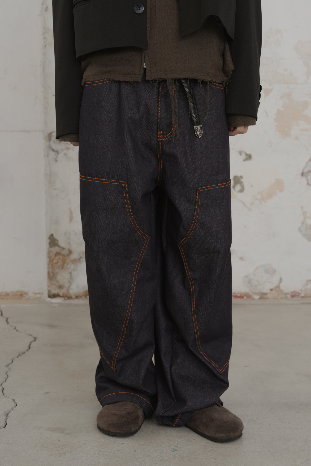 Double Knee Parachute Denim Pants #牛仔褲