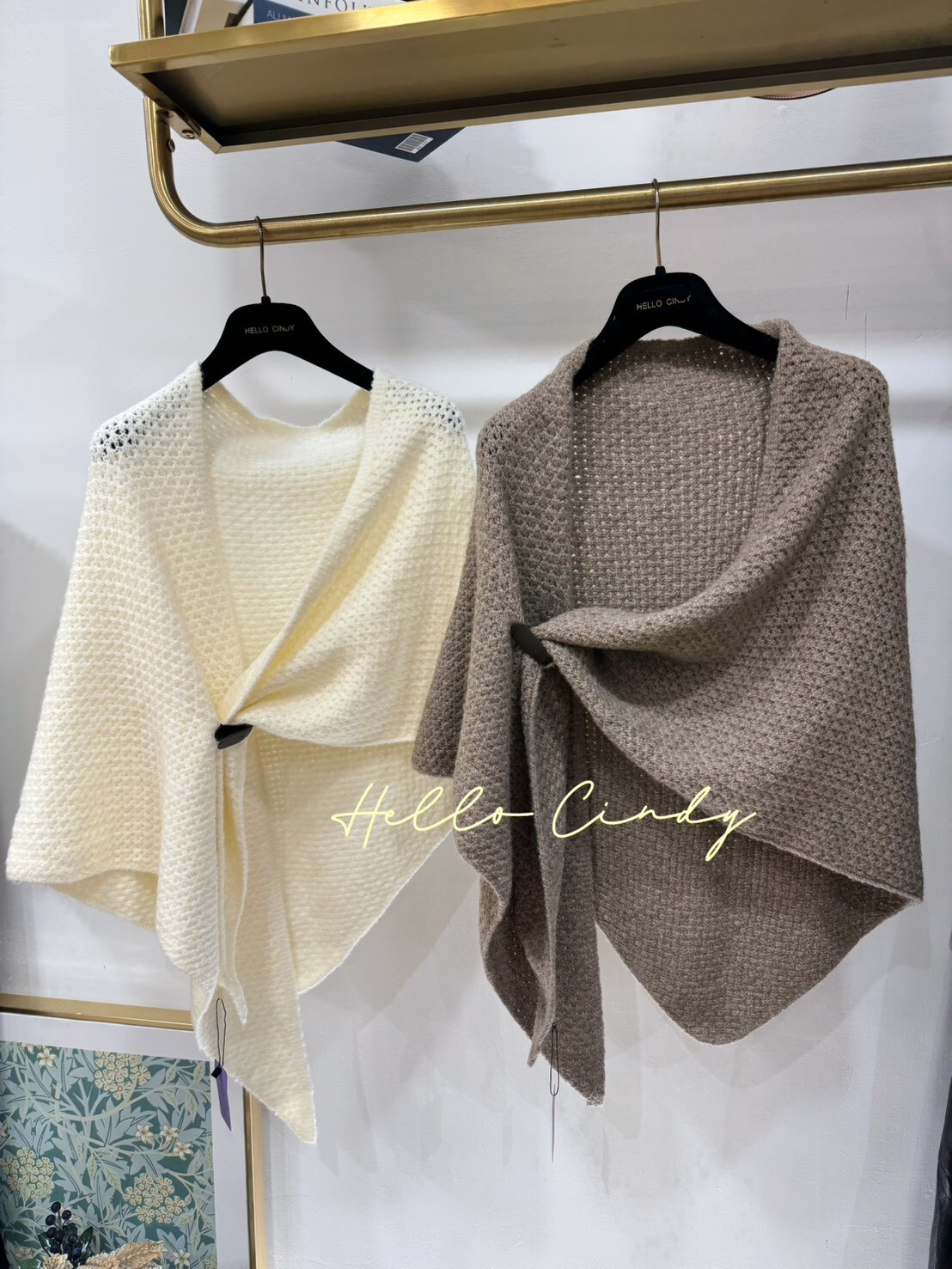 B12061好搭又好用的手勾披肩圍巾