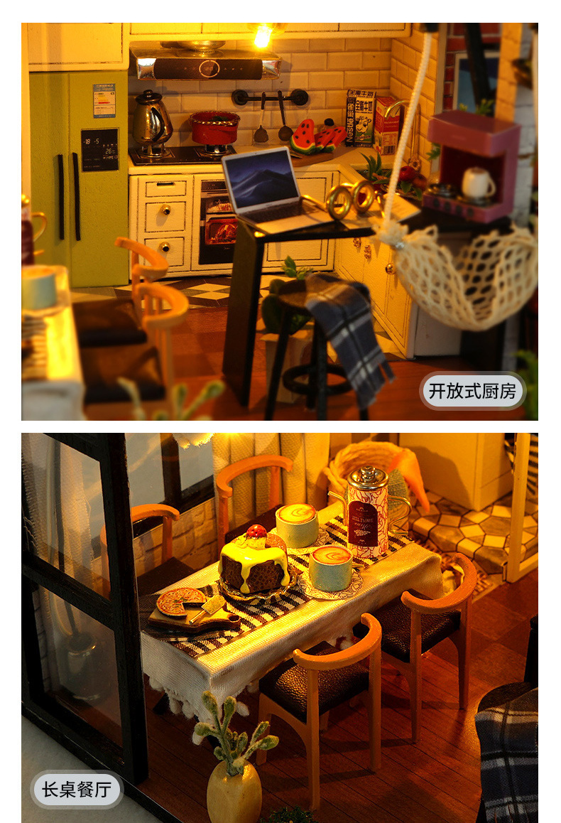 Utopia-Inspired Miniature House Kit with Dust Cover