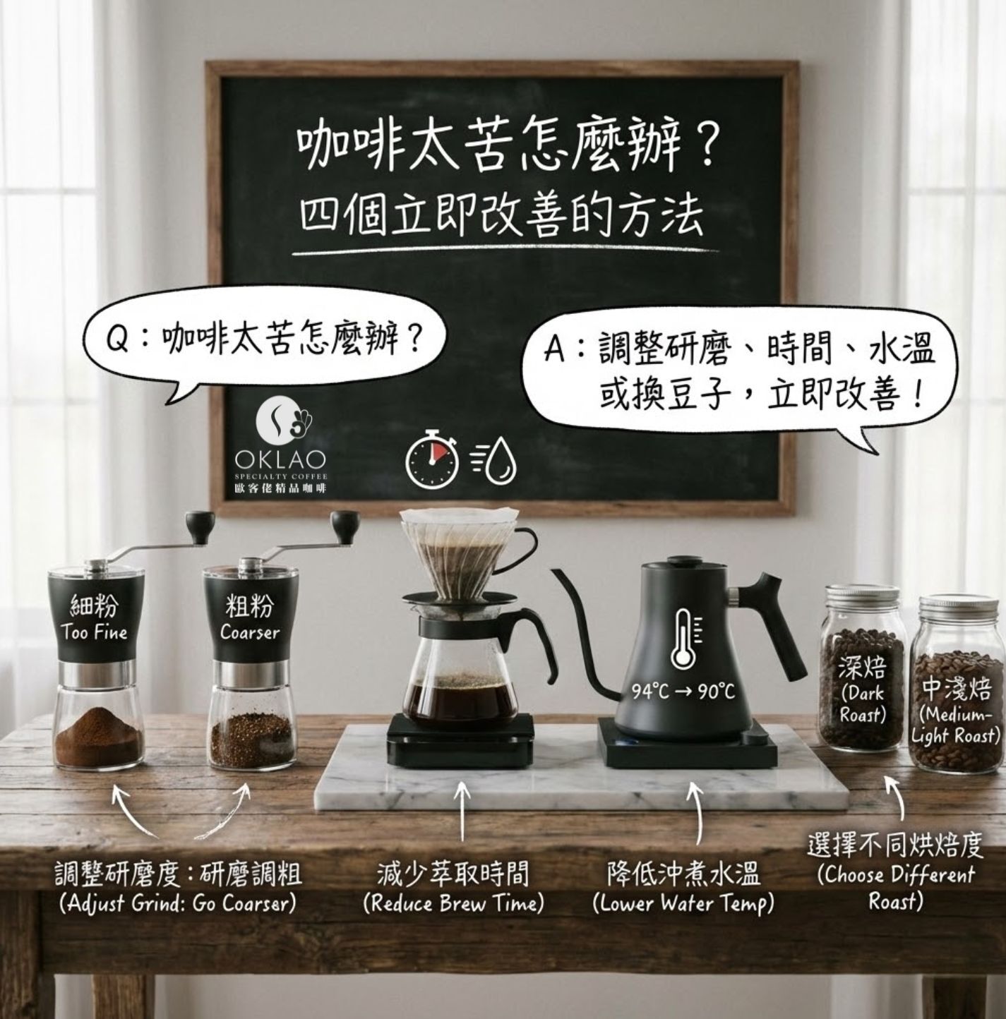 咖啡苦味來源 咖啡太苦怎麼辦 手沖咖啡苦味 咖啡放久變苦 咖啡太苦怎麼辦 不苦的咖啡推薦 好喝的咖啡牌子 歐客佬咖啡 商業咖啡豆 精品咖啡豆