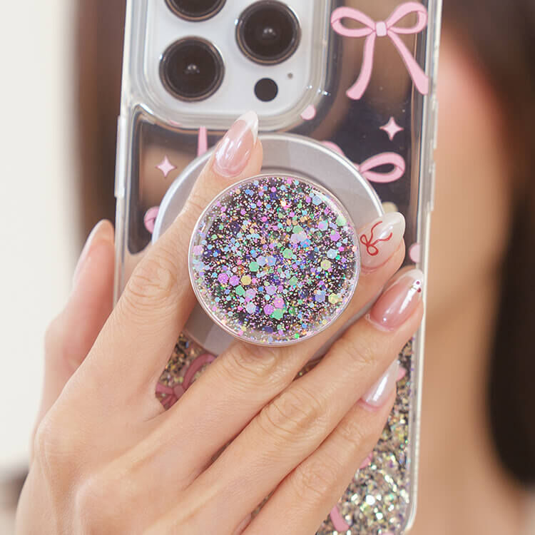 繽紛雪花 (復古灰) MagSafe 磁吸 - 手機氣囊伸縮支架