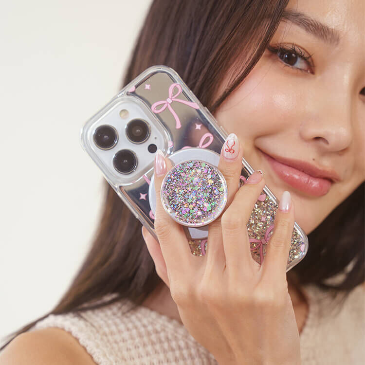 繽紛雪花 (復古灰) MagSafe 磁吸 - 手機氣囊伸縮支架