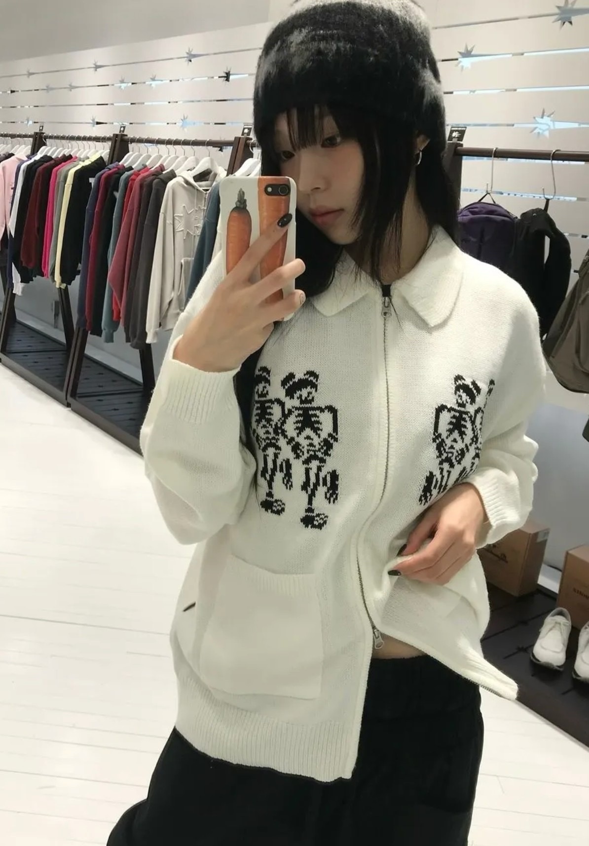 Nice Ghost Club 金采源同款 立領針織外套